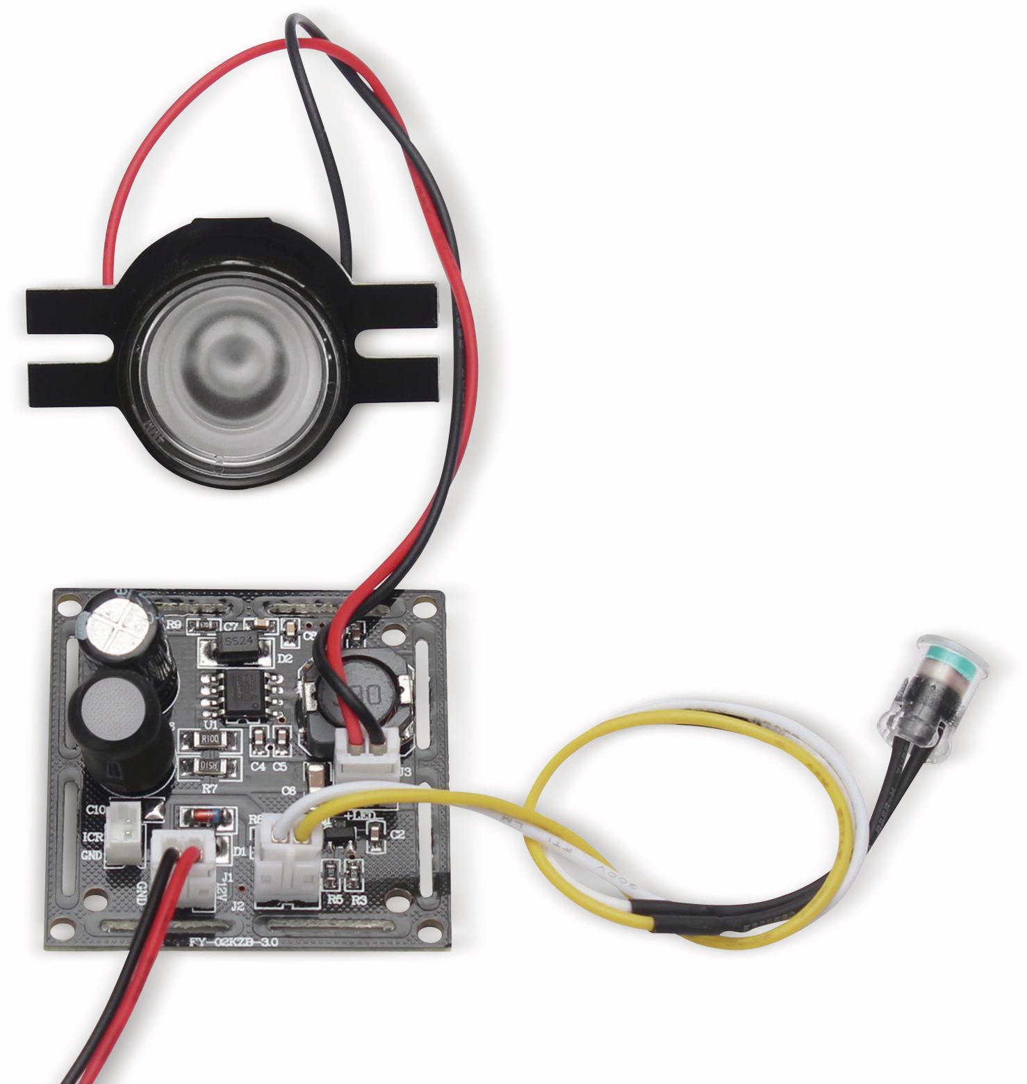 IR-LED 3 W mit Treiberplatine und 3 Streulinsen IR-LED 3 W mit Treiberplatine und 3 Streulinsen