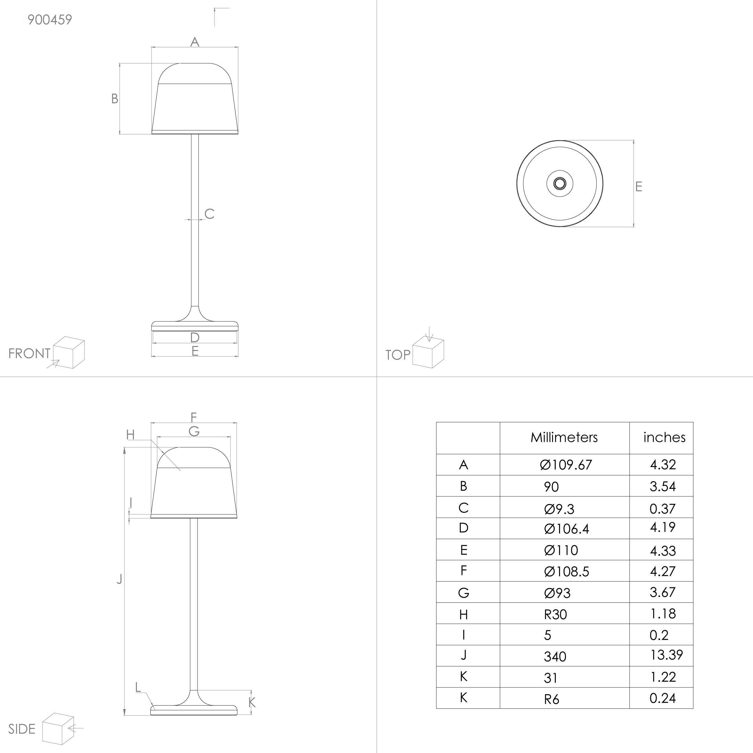 EGLO LED-Akku-Tischleuchte 900459 rostbraun, 2,2 W, 200 lm, 3000 K, IP54 EGLO LED-Tischleuchte 900459 rostbraun, 2,2 W, 200 lm, 3000 K, IP54