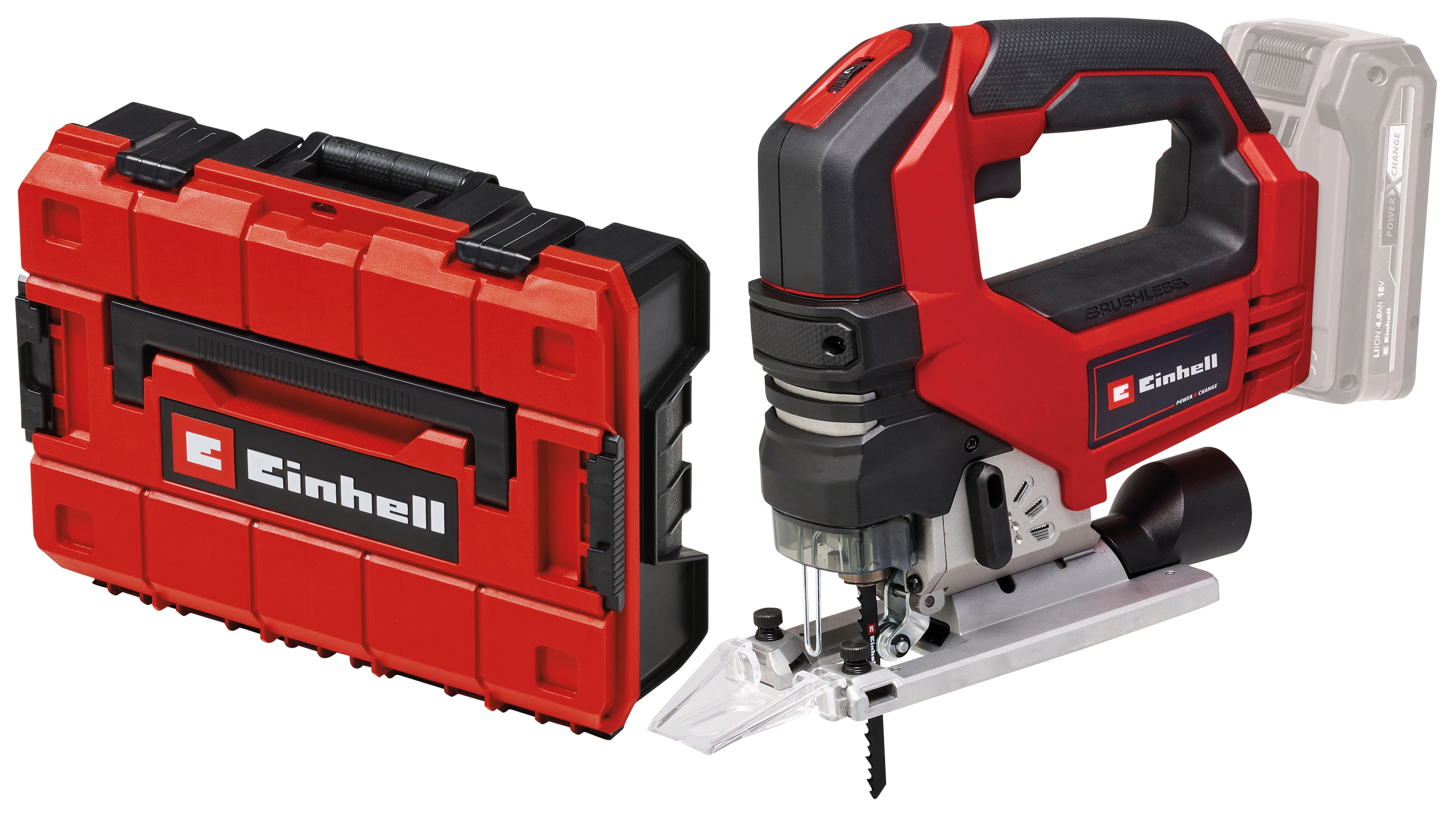 EINHELL PROFESSIONAL Akku-Stichsäge TP-JS 18/135 Li BL-Solo + E-Box Koffer S-F