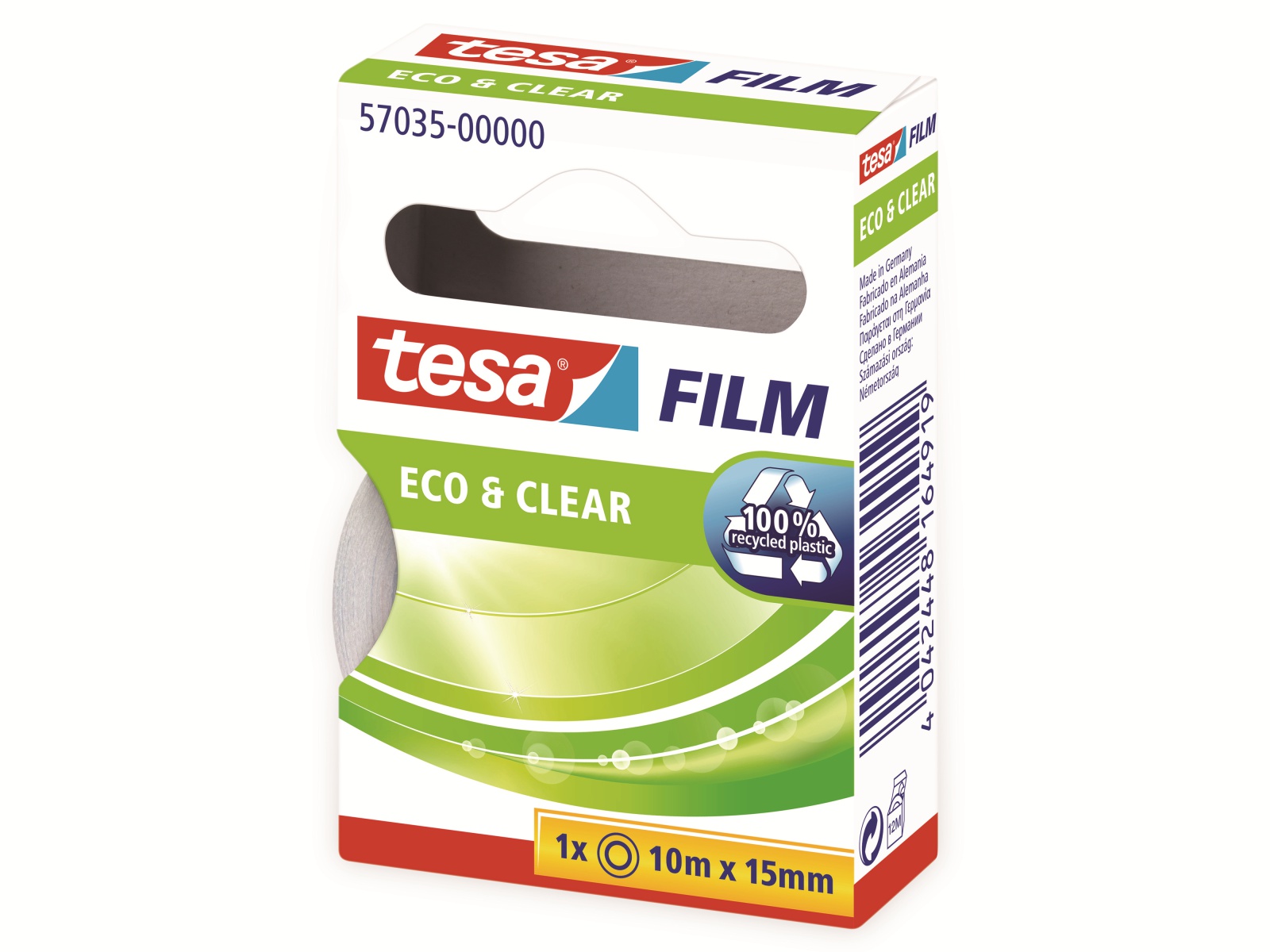 TESA film® eco&clear, 1 Rolle, 10m:15mm, 57035-00000-01 TESA film® eco&clear, 1 Rolle, 10m:15mm, 57035-00000-01