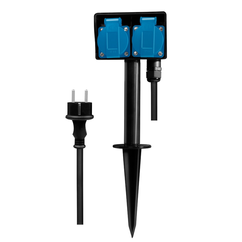 LOGILINK Gartensteckdose mit Erdspieß LPS214 2-fach IP44 LOGILINK Gartensteckdose mit Erdspieß LPS214 2-fach IP44
