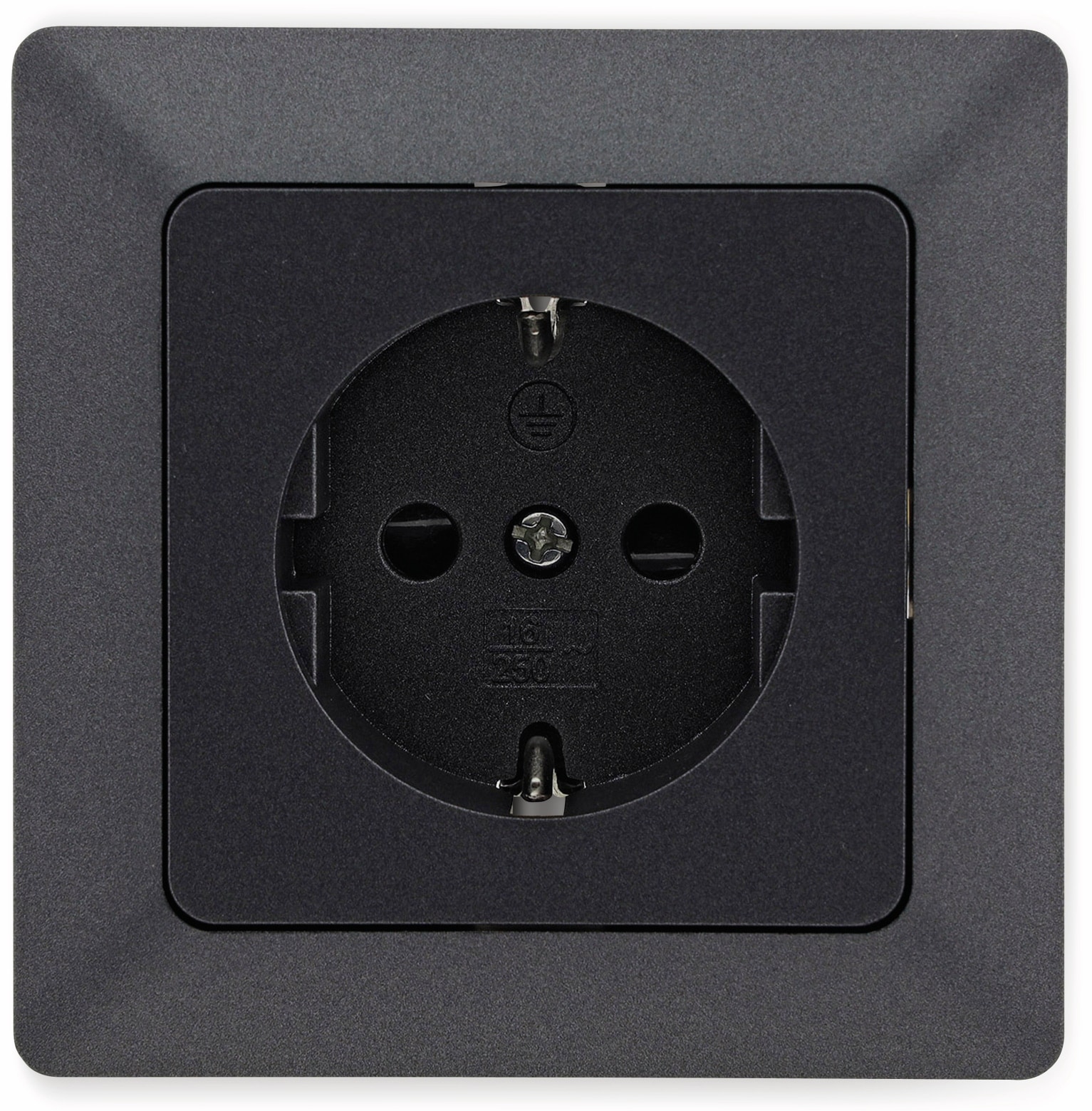 MILOS Schutzkontakt-Steckdose 23036, 16A/250V~, anthrazit MILOS Schutzkontakt-Steckdose 23036, 16A/250V~, anthrazit