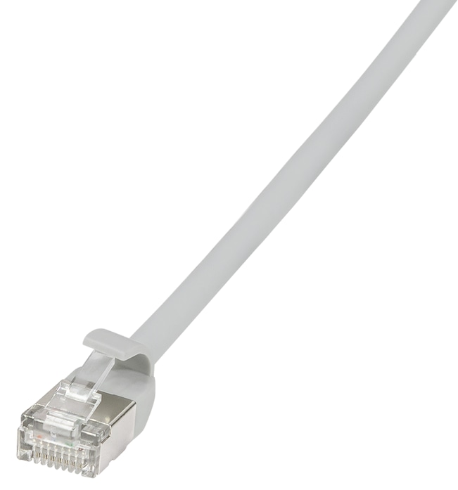 LOGILINK Patchkabel SlimLine Ultraflex CAT.6A U/FTP grau 2m