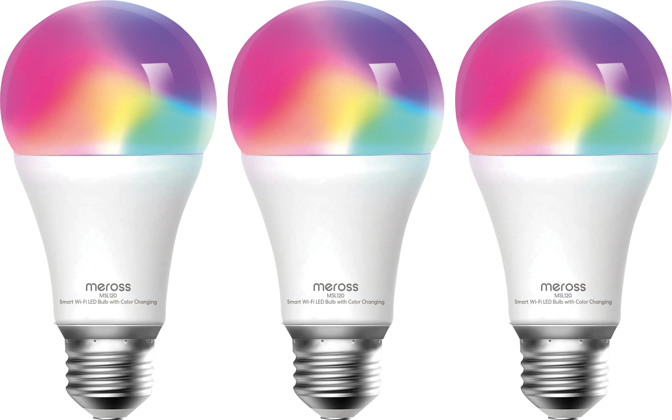 MEROSS WLAN LED-Lampe, MSL120, 3 Stück