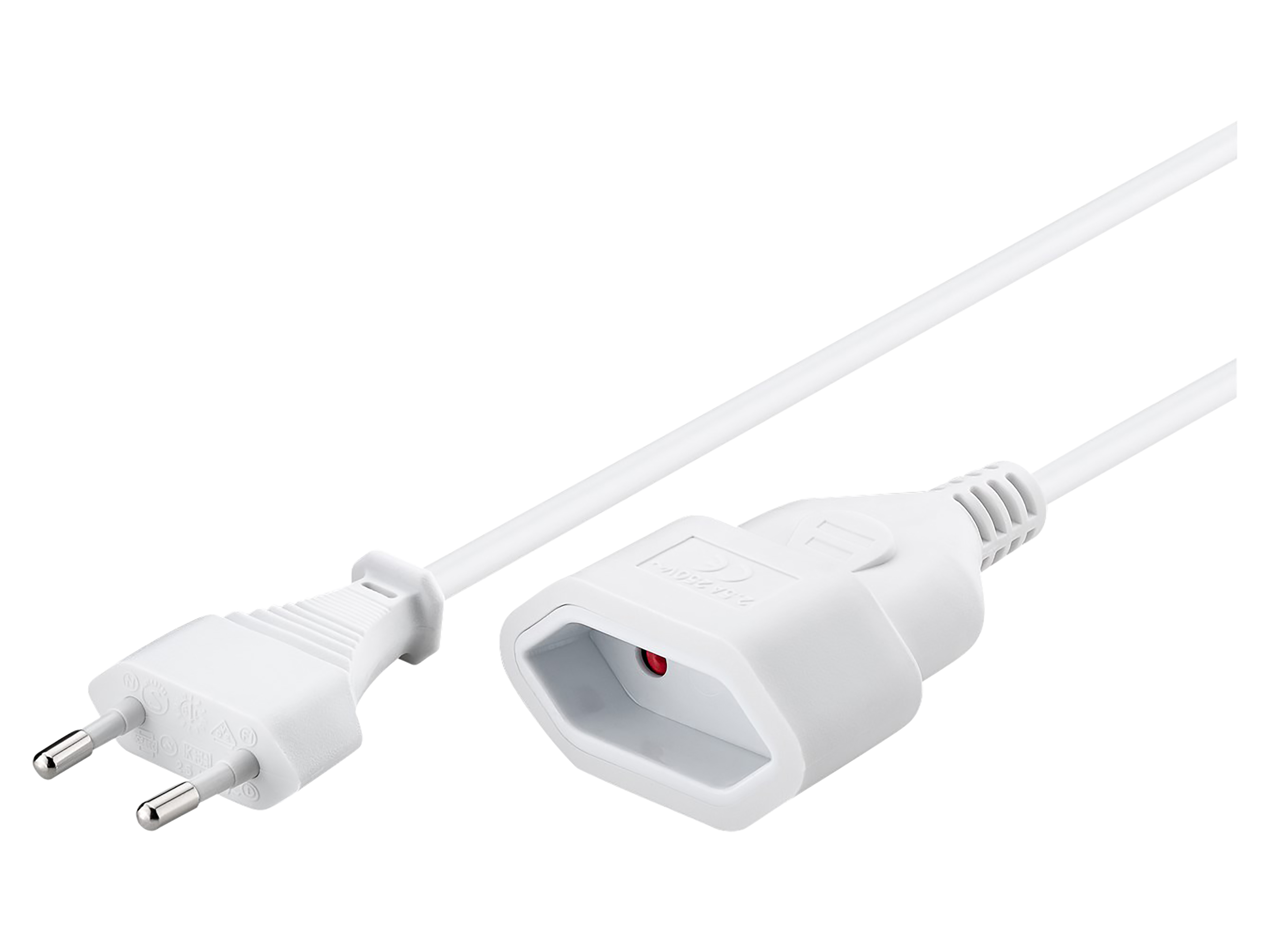 GOOBAY Euro-Verlängerung, 3 m, weiß GOOBAY Euro-Verlängerung, 3 m, weiß