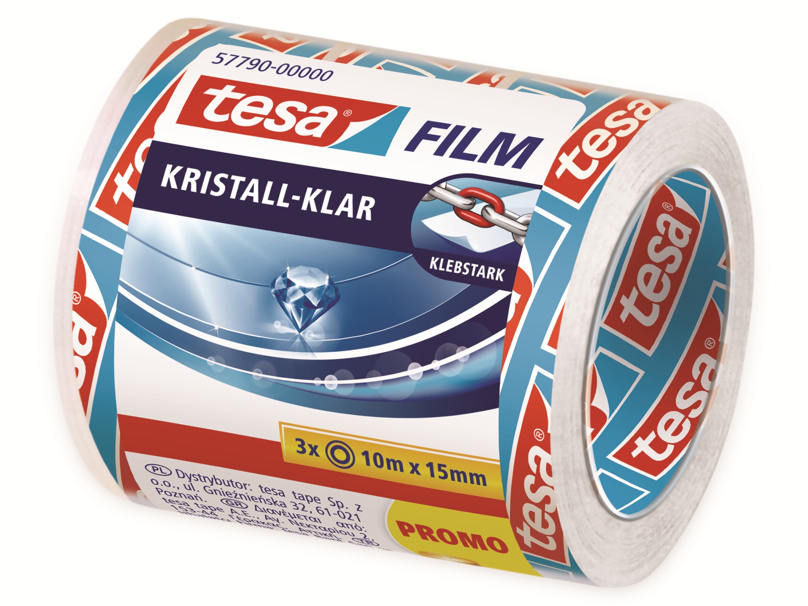TESA film® kristall-klar, 3 Rollen, 10m:15mm, 57790-00000-01 TESA film® kristall-klar, 3 Rollen, 10m:15mm, 57790-00000-01
