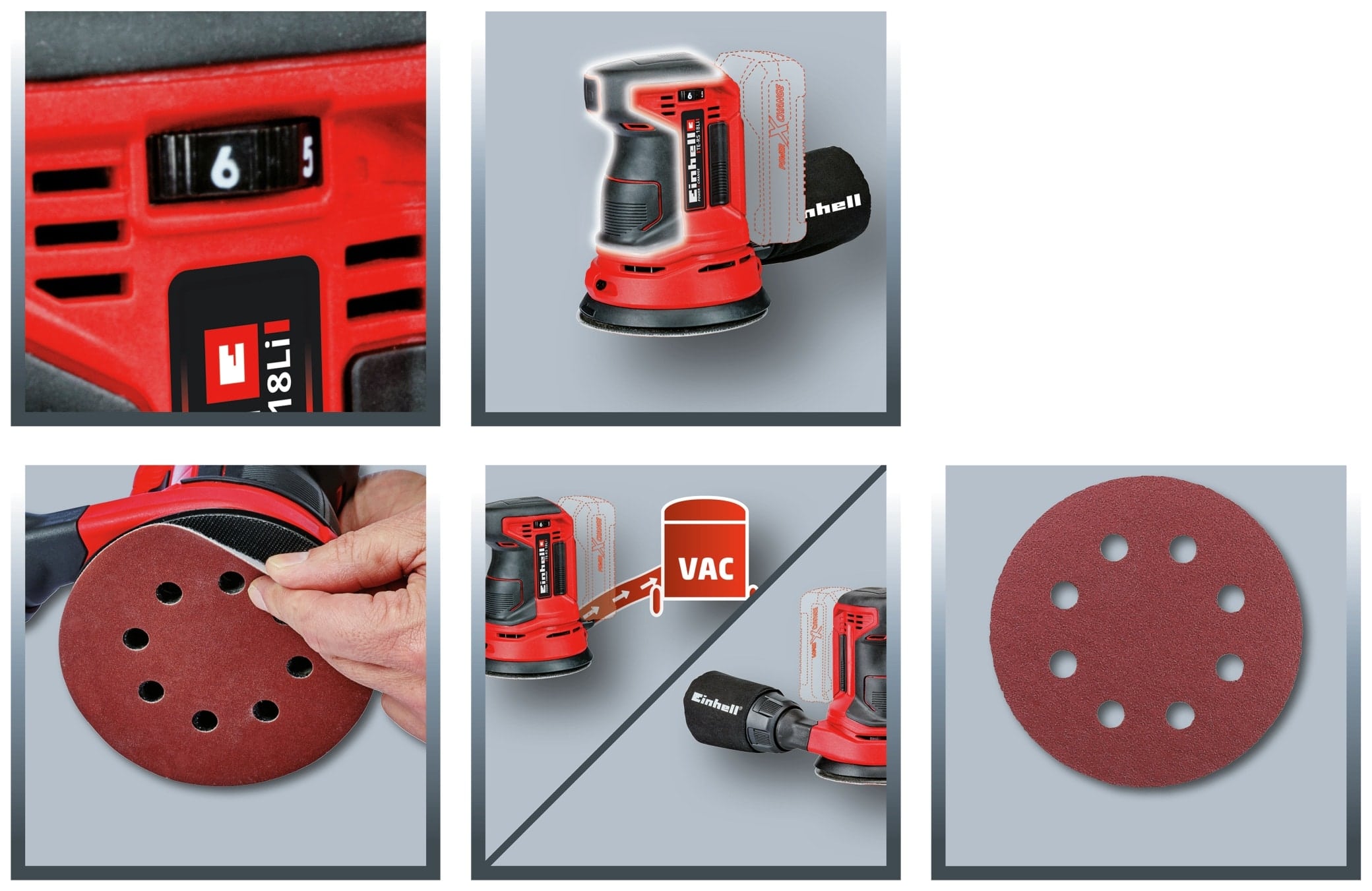 EINHELL Akku-Exzenterschleifer TE-RS 18 Li Kit (1x 4,0 Ah) EINHELL Akku-Exzenterschleifer TE-RS 18 Li Kit (1x 4,0 Ah)