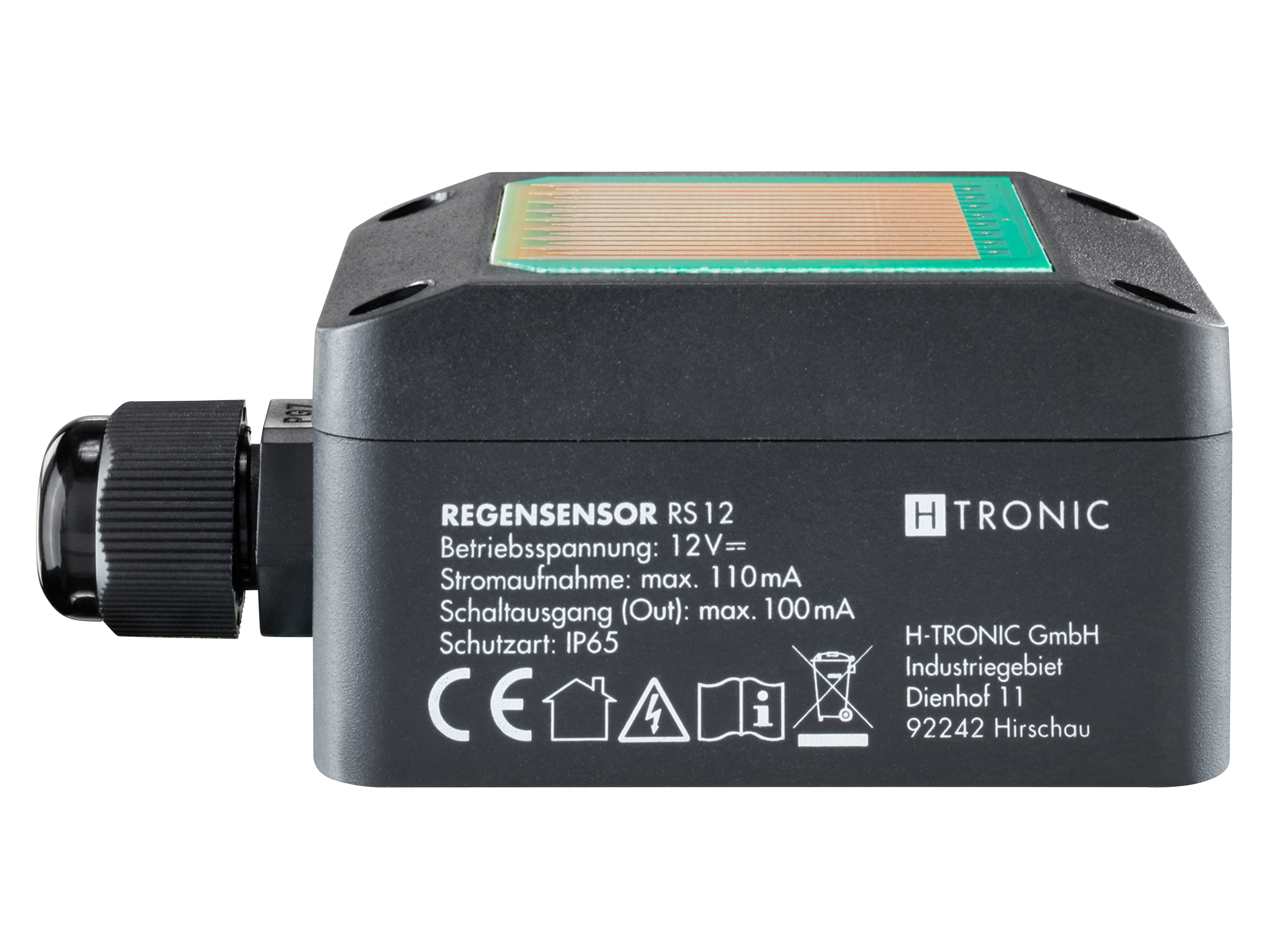 H-TRONIC Regensensor RS 12, schwarz H-TRONIC Regensensor RS 12, schwarz