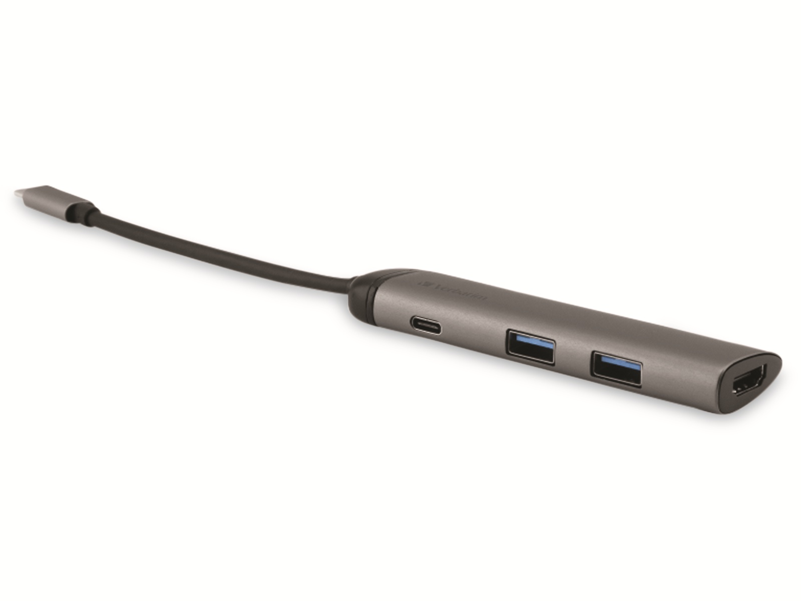 VERBATIM USB-C Hub Mulitport 2x USB3.0, HDMI, Power Charge VERBATIM USB-C Hub Mulitport 2x USB3.0, HDMI, Power Charge