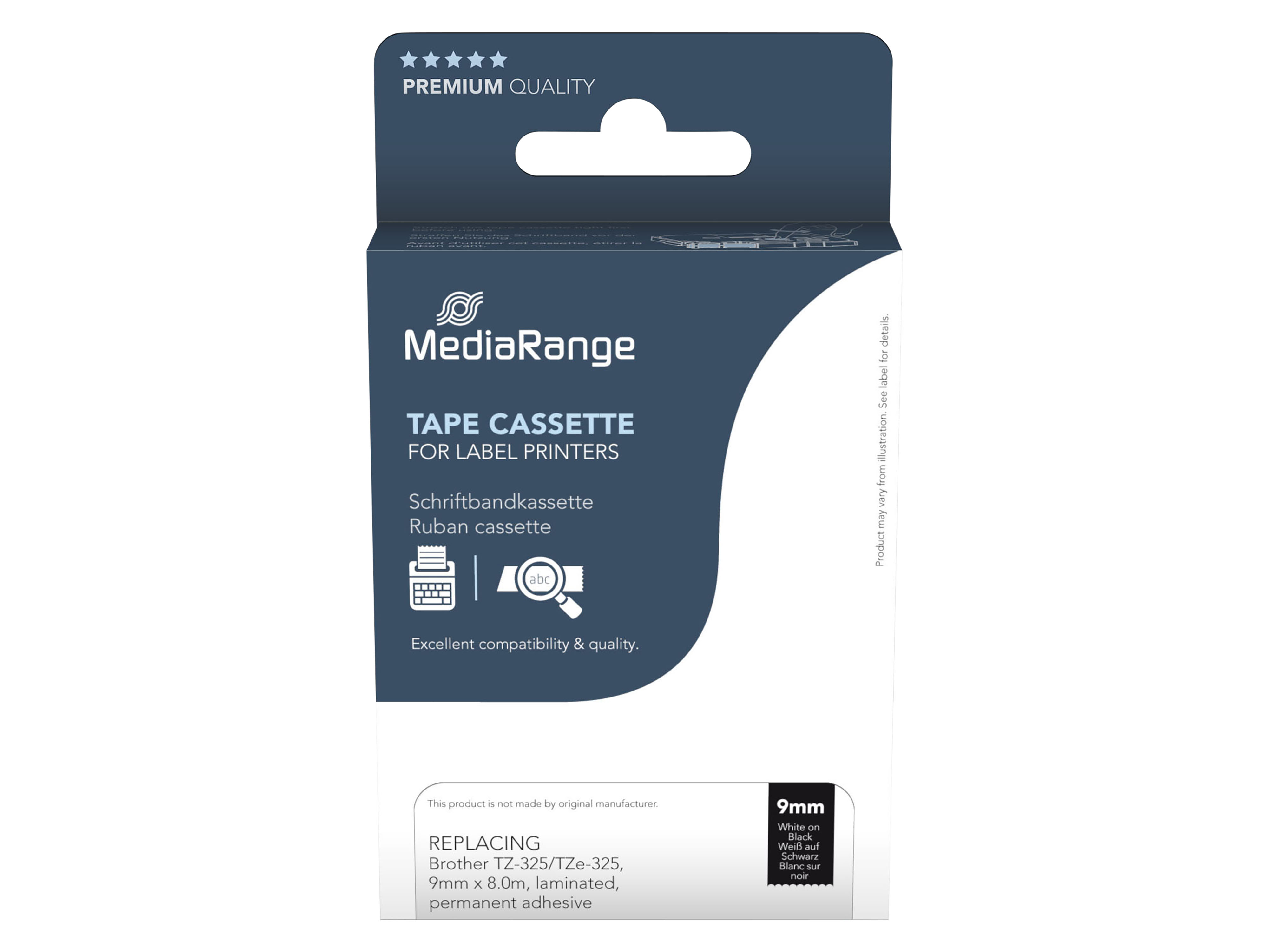 MEDIARANGE Schriftband MRBTZ325, ersetzt Brother TZ-325/TZe-325 MEDIARANGE Schriftband MRBTZ325, ersetzt Brother TZ-325/TZe-325