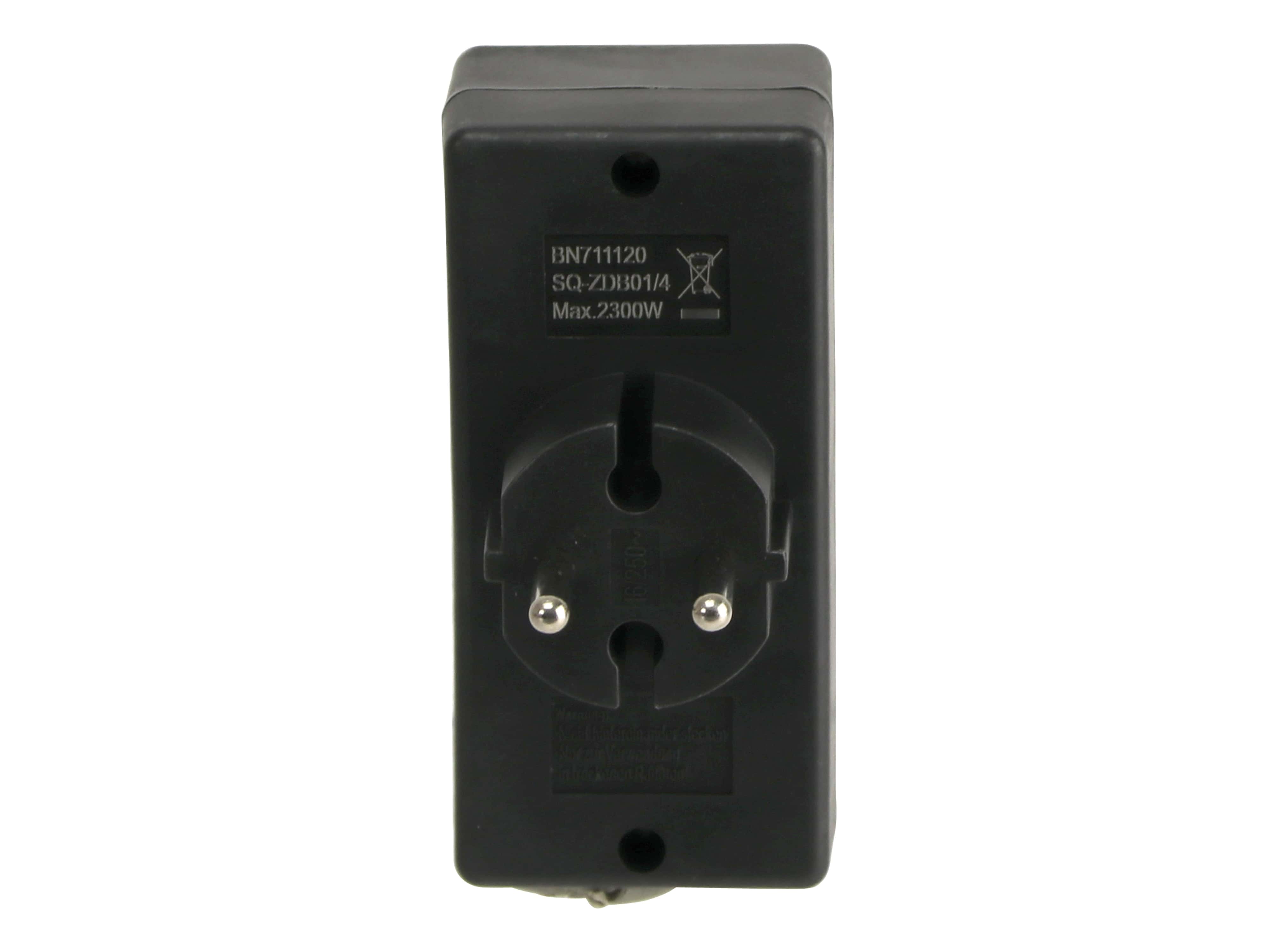 AS SCHWABE Euro-Vierfach-Stecker, schwarz AS SCHWABE Euro-Vierfach-Stecker, schwarz