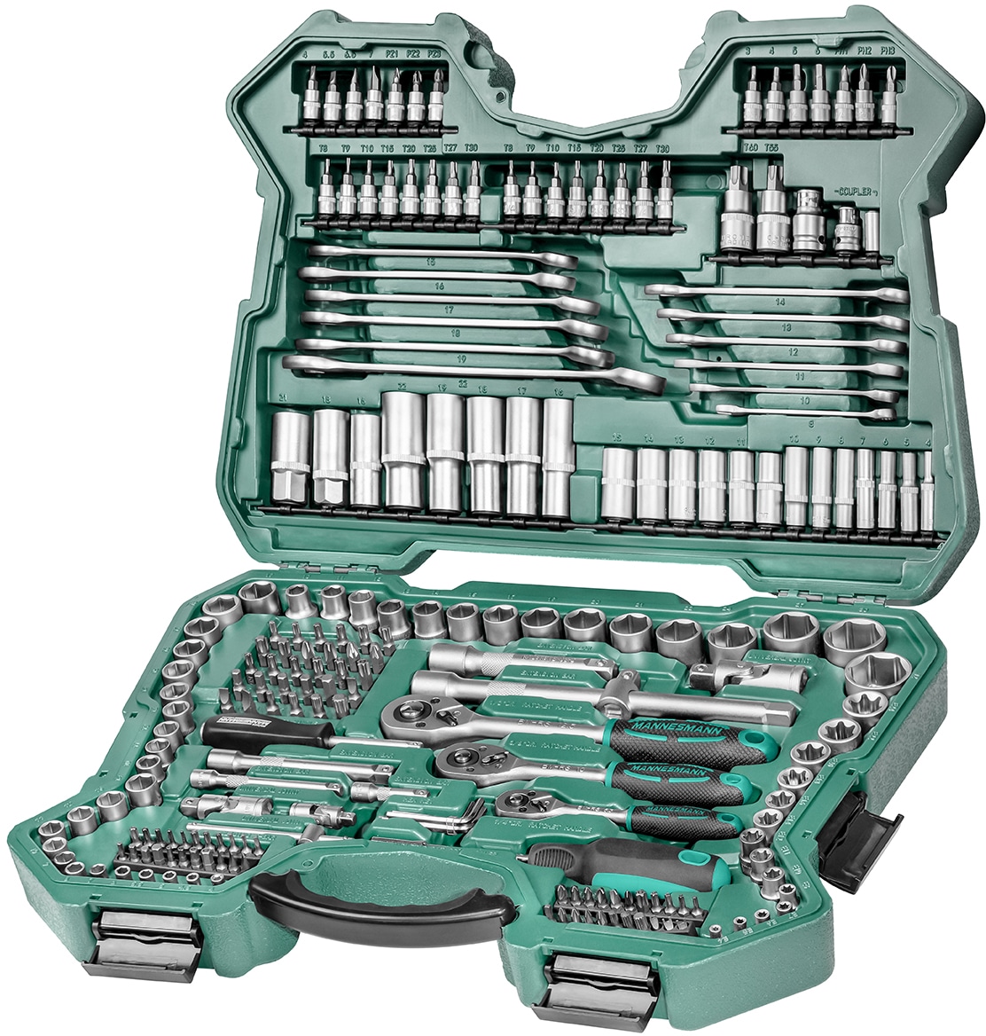 BRÜDER MANNESMANN Steckschlüssel-Satz, 215-tlg, 1/4"+3/8"+1/2" BRÜDER MANNESMANN Steckschlüssel-Satz, 215-tlg, 1/4"+3/8"+1/2"