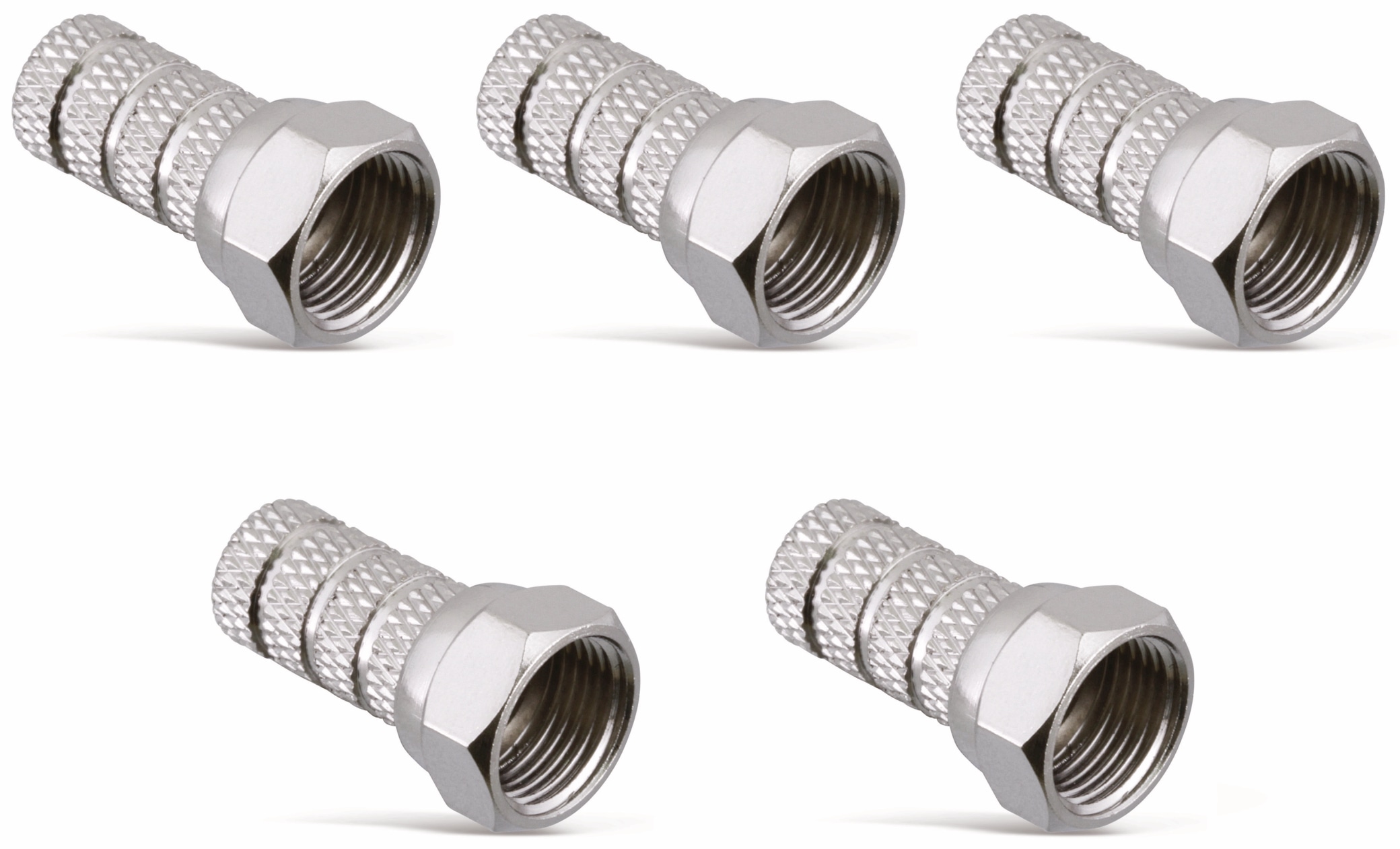 S-IMPULS F-Stecker, 6,5 mm, Aufdrehmontage, 5 Stück S-IMPULS F-Stecker, 6,5 mm, Aufdrehmontage, 5 Stück