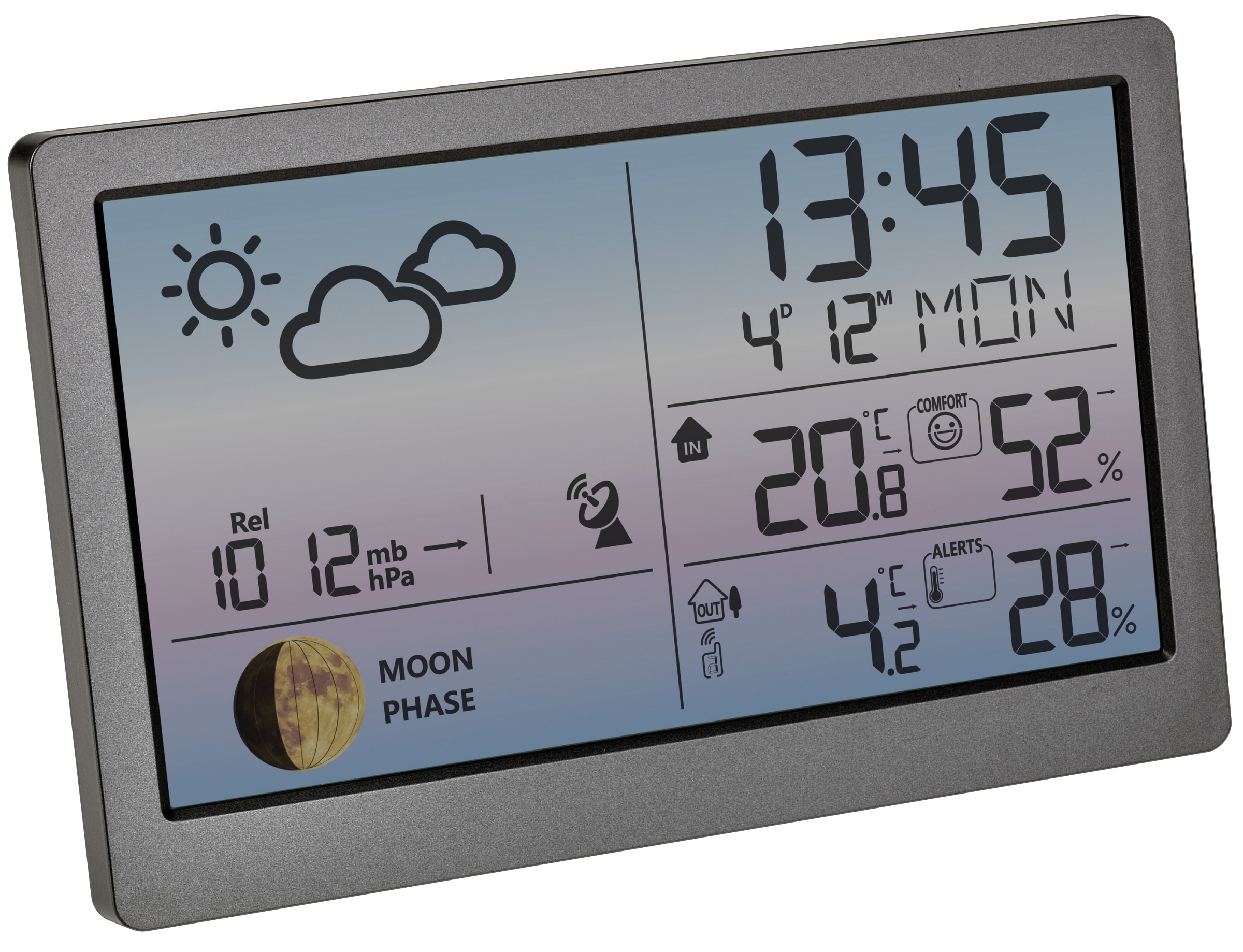 TFA Funk-Wetterstation LUNA SKY, 35.1169.10, grau TFA Funk-Wetterstation LUNA SKY, 35.1169.10, grau
