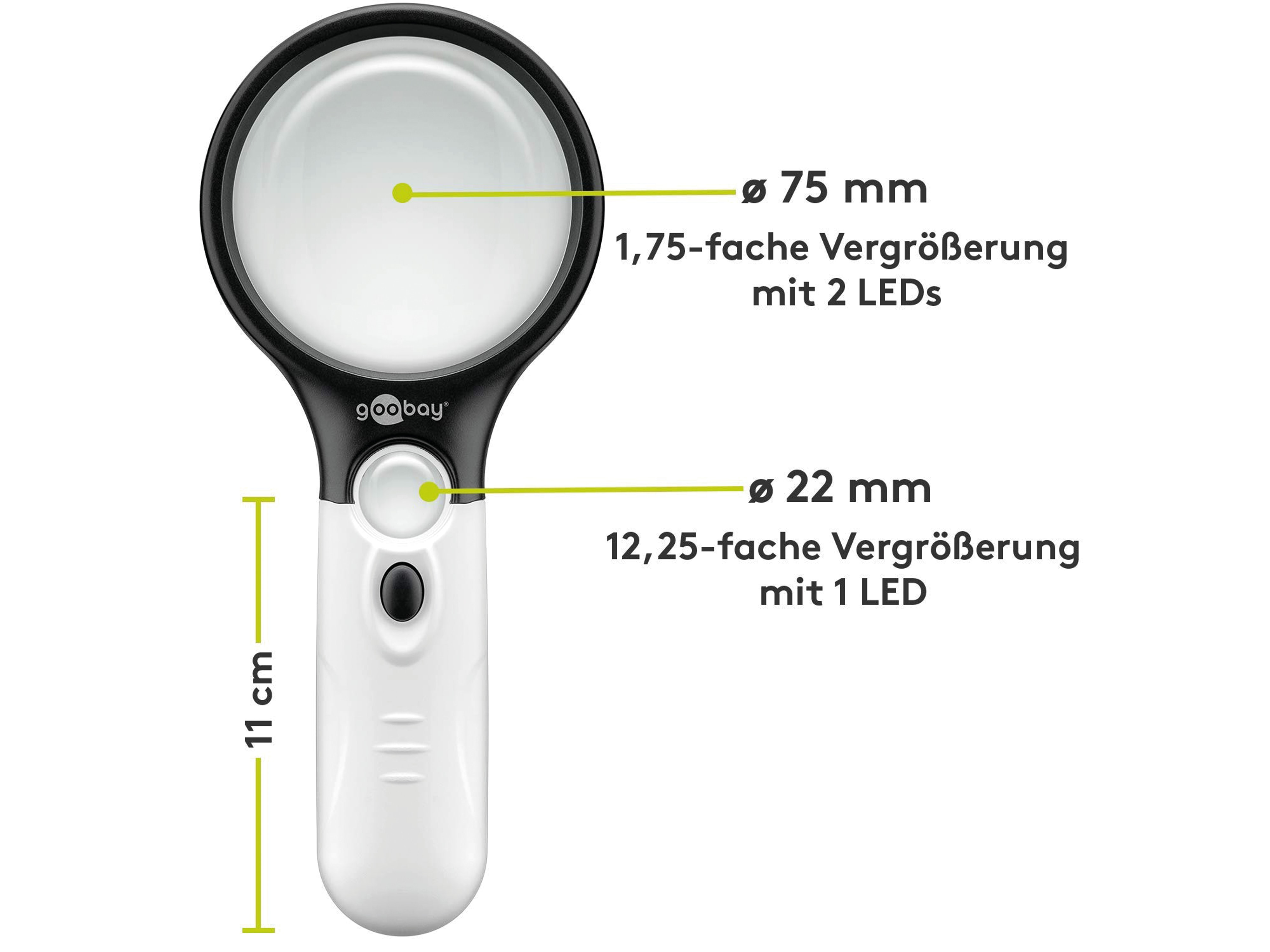 GOOBAY LED-Leselupe GOOBAY LED-Leselupe