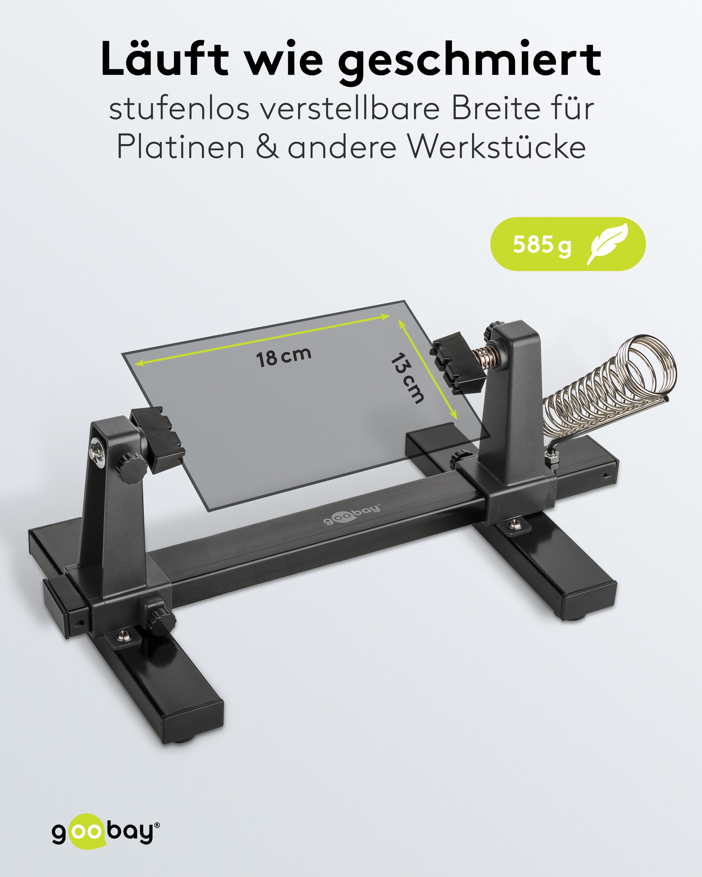 GOOBAY Platinenhalter, 76559, mit Lötkolbenständer GOOBAY Platinenhalter, 76559, mit Lötkolbenständer