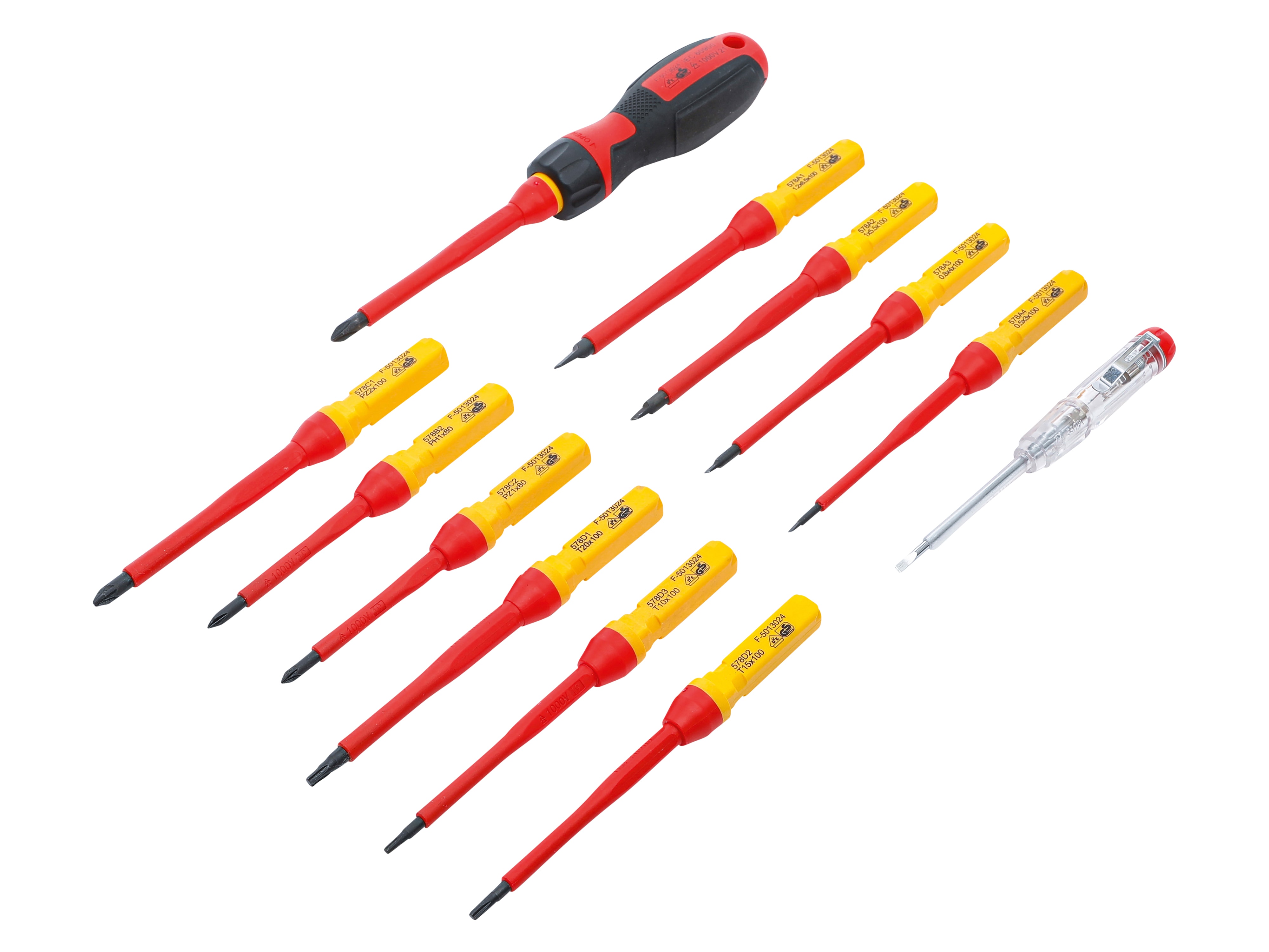 BGS TECHNIC VDE-Schraubendreher-Satz, 35814, mit Wechselklingen, 13-teilig BGS TECHNIC VDE-Schraubendreher-Satz, 35814, mit Wechselklingen, 13-teilig