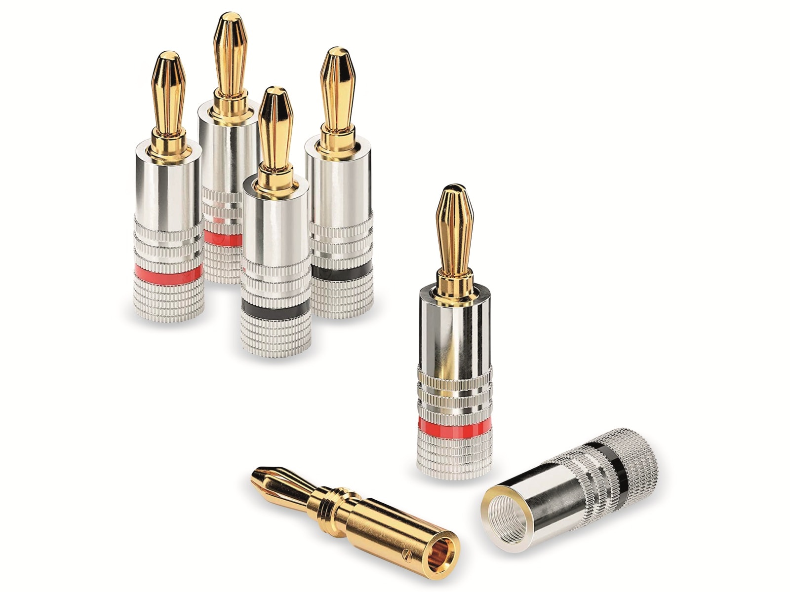 SONERO Bananenstecker-Set 4 Stück, schraubbar SONERO Bananenstecker-Set 4 Stück, schraubbar