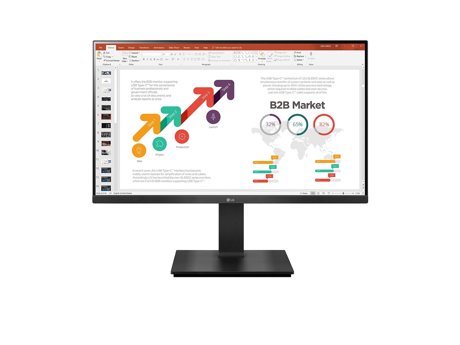 LG Monitor 61cm/24'', 24BP450Y-B