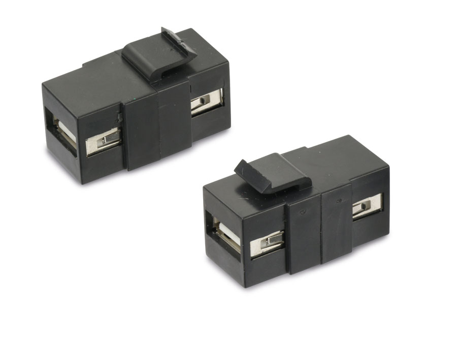 RED4POWER Einbau-Modul KM-UU-S, USB-A, schwarz RED4POWER Einbau-Modul KM-UU-S, USB-A, schwarz