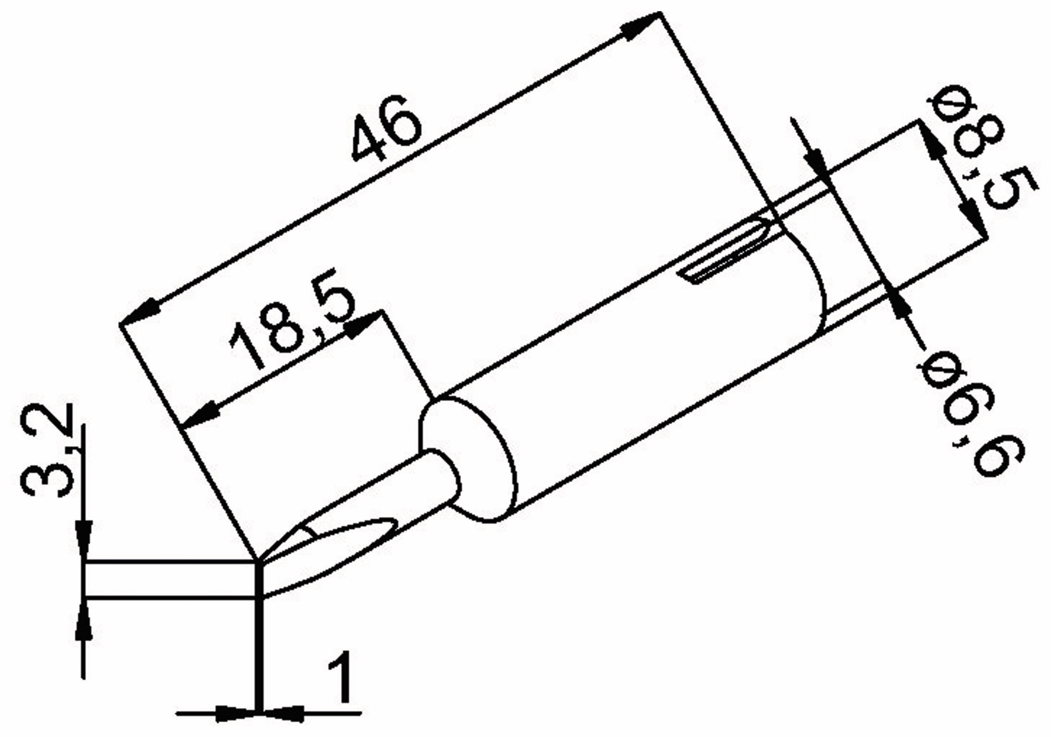 ERSA Lötspitze, 0832EDLF/SB, meißelförmig, 3,2 mm ERSA Lötspitze, 0832EDLF/SB, meißelförmig, 3,2 mm