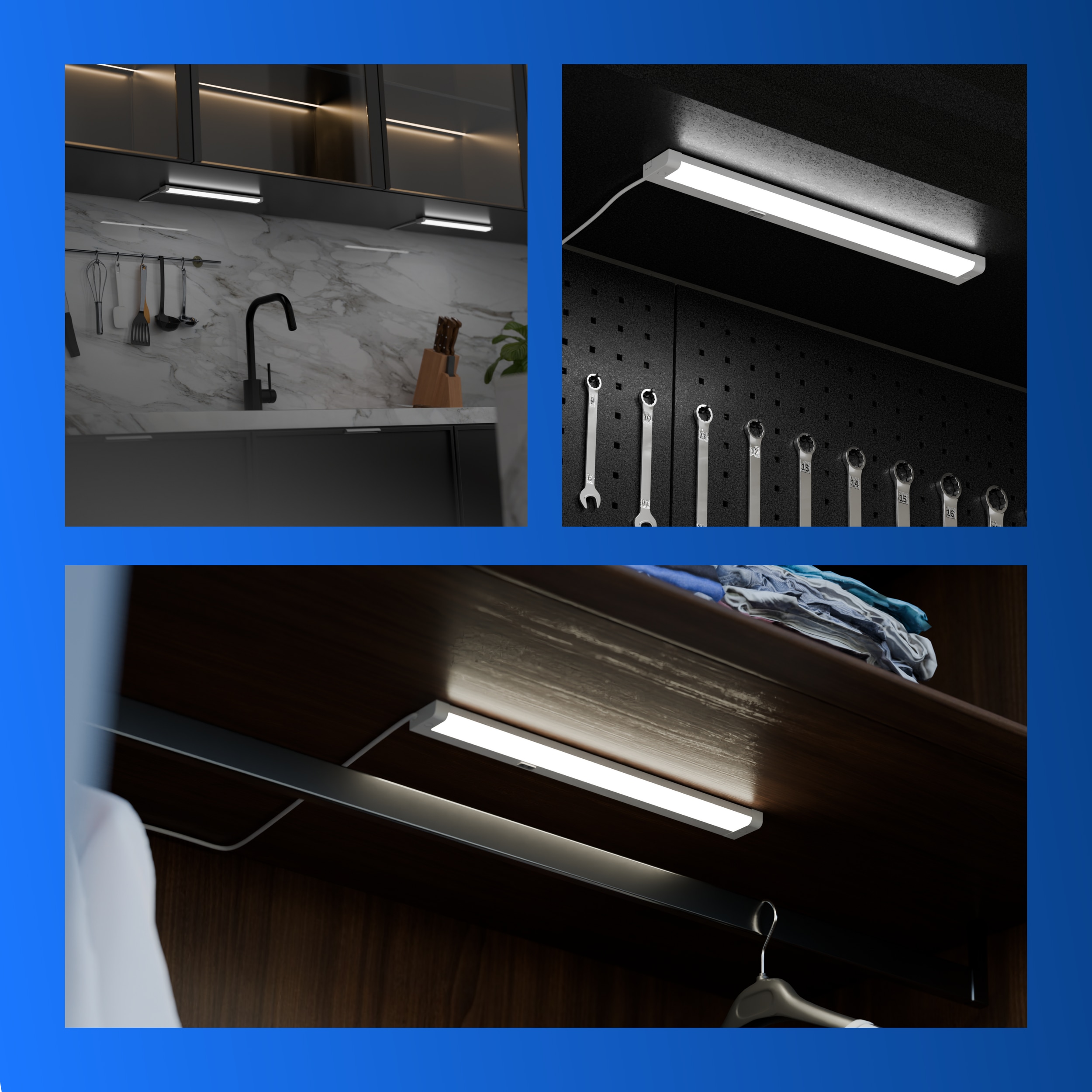 REV LED-Unterbauleuchte, 4W, 3000K, 300lm, warmweiß, IP20, 30 cm REV LED-Unterbauleuchte, 4W, 3000K, 300lm, warmweiß, IP20, 30 cm