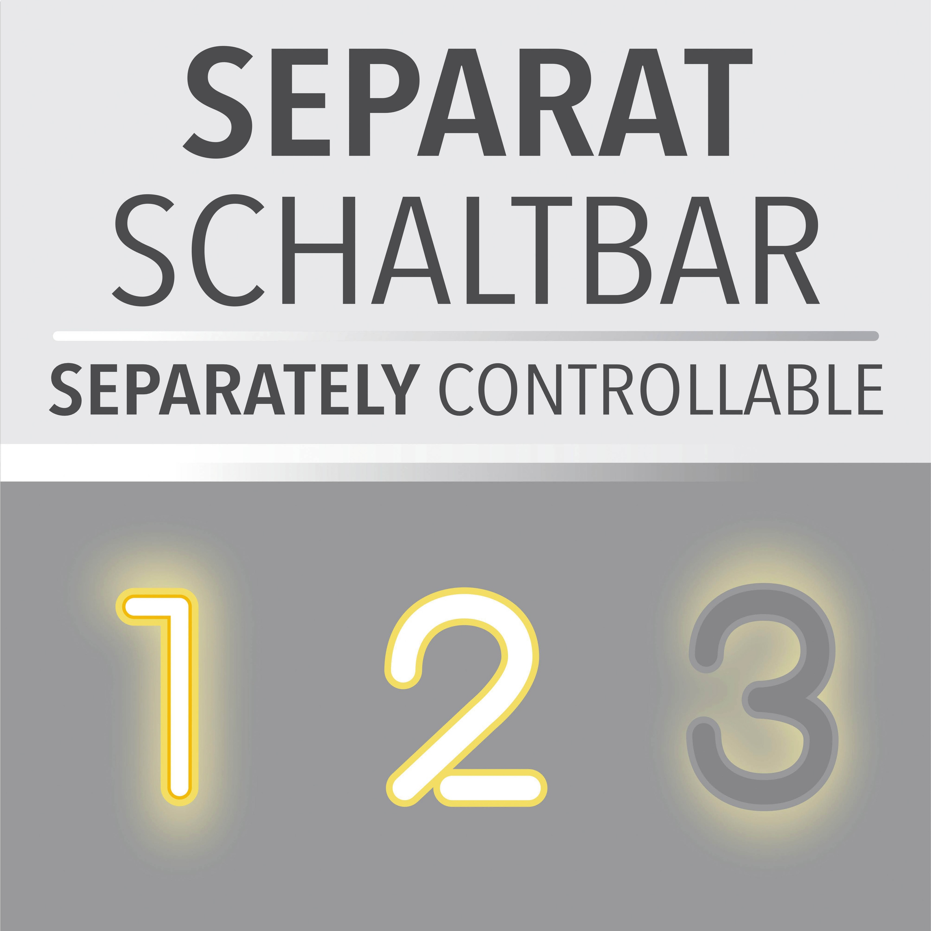 JUST LIGHT LED-Deckenleuchte 11402-18, 20,40W, 3000K, 2360lm, warmweiß, IP20, schwarz