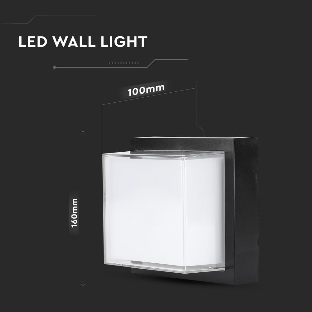 V-TAC LED-Wandleuchte VT-828, EEK: F, 12 W, 1280 lm, 4000 K, schwarz V-TAC LED-Wandleuchte VT-828, EEK: F, 12 W, 1280 lm, 4000 K, schwarz