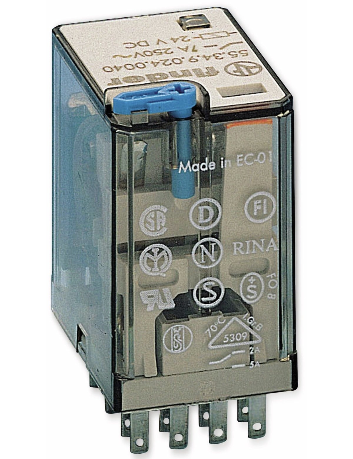 FINDER Relais F 55.34, 24 V-, 4xUM, 7 A, hartvergoldet FINDER Relais F 55.34, 24 V-, 4xUM, 7 A, hartvergoldet