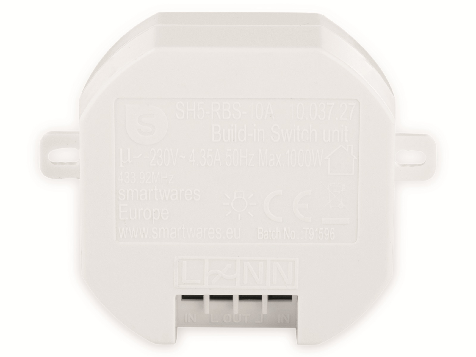 SMARTWARES Funk-Einbauschalter SH4-90260, Innenbereich SMARTWARES Funk-Einbauschalter SH4-90260, Innenbereich