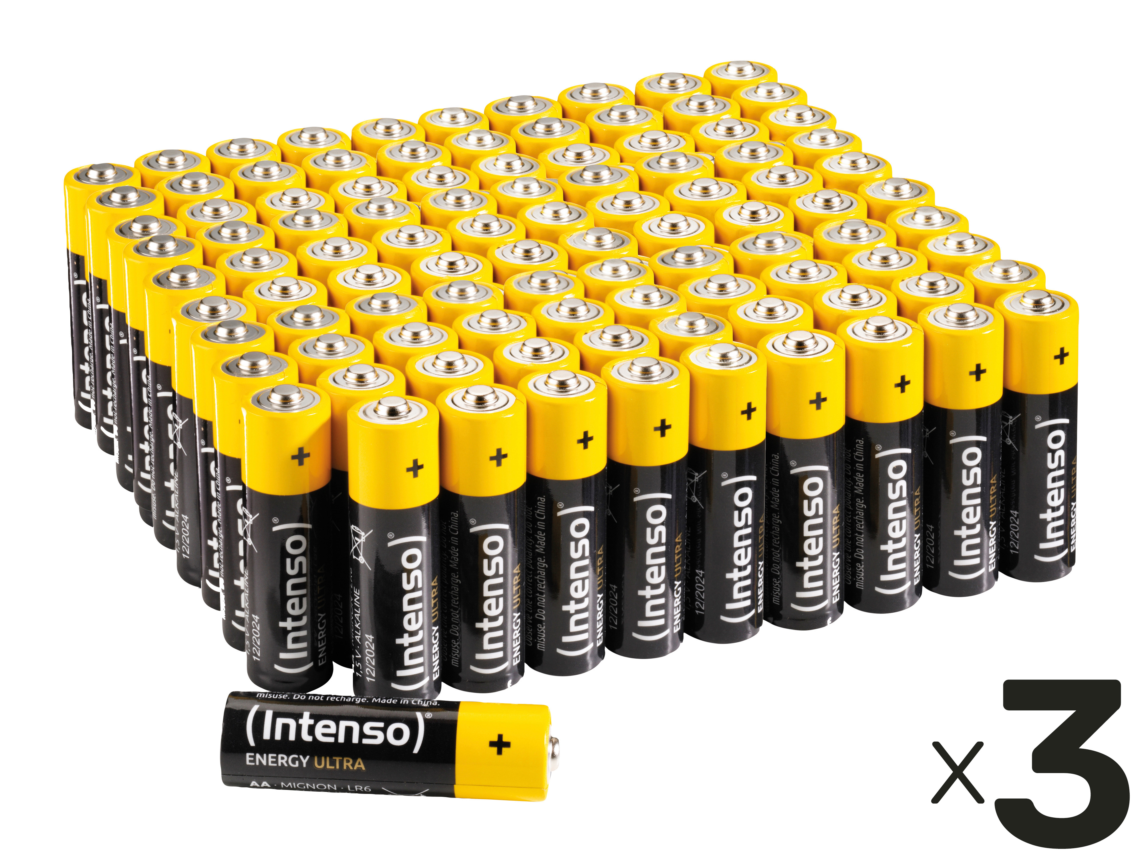 INTENSO Mignon-Batterie-Set Energy Ultra, AA LR06, Alkaline, 300 Stück INTENSO Mignon-Batterie-Set Energy Ultra, AA LR06, 300 Stück