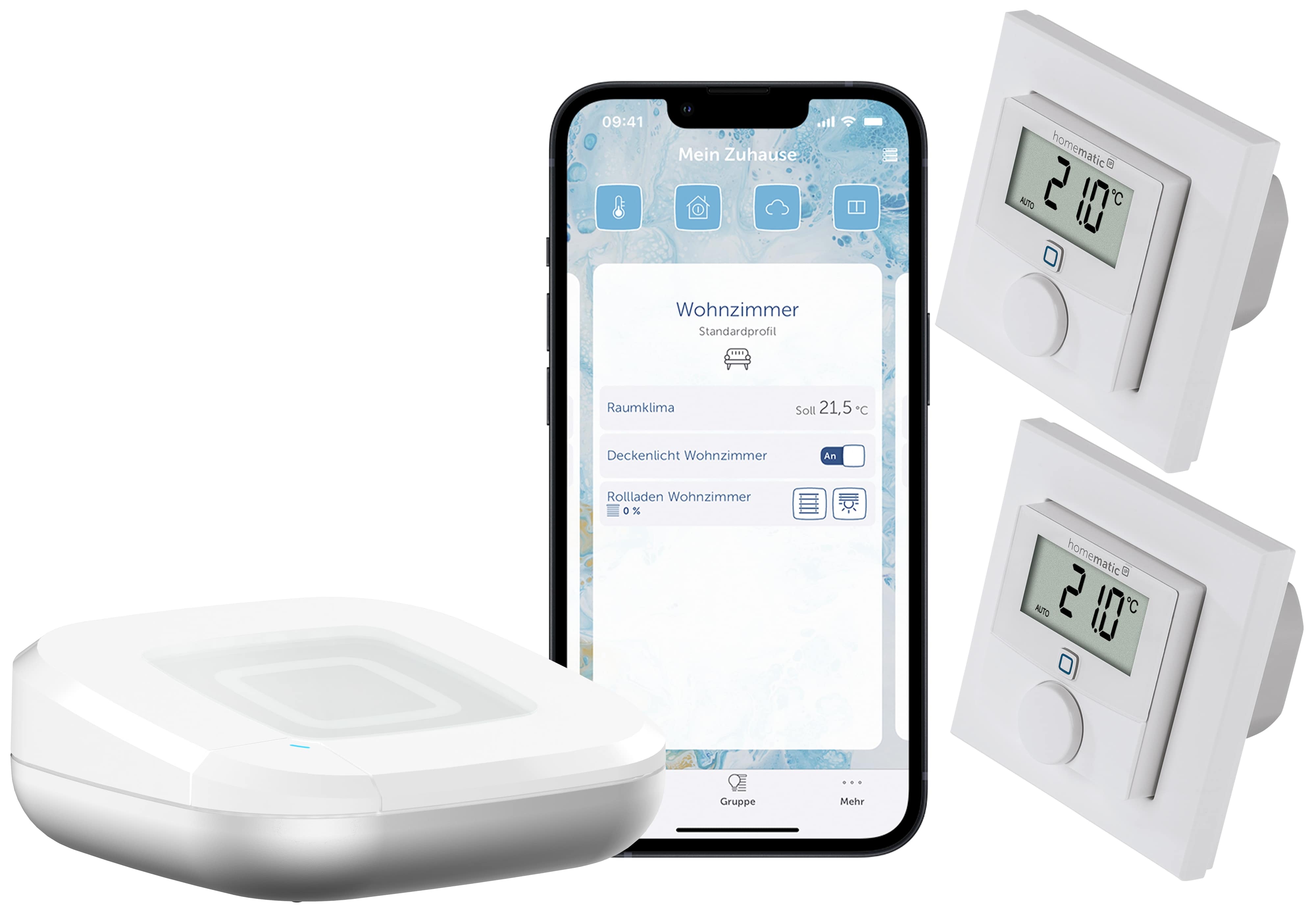 HOMEMATIC IP Starterset Fußbodenheizung für 2 Räume HOMEMATIC IP Starterset Fußbodenheizung für 2 Räume