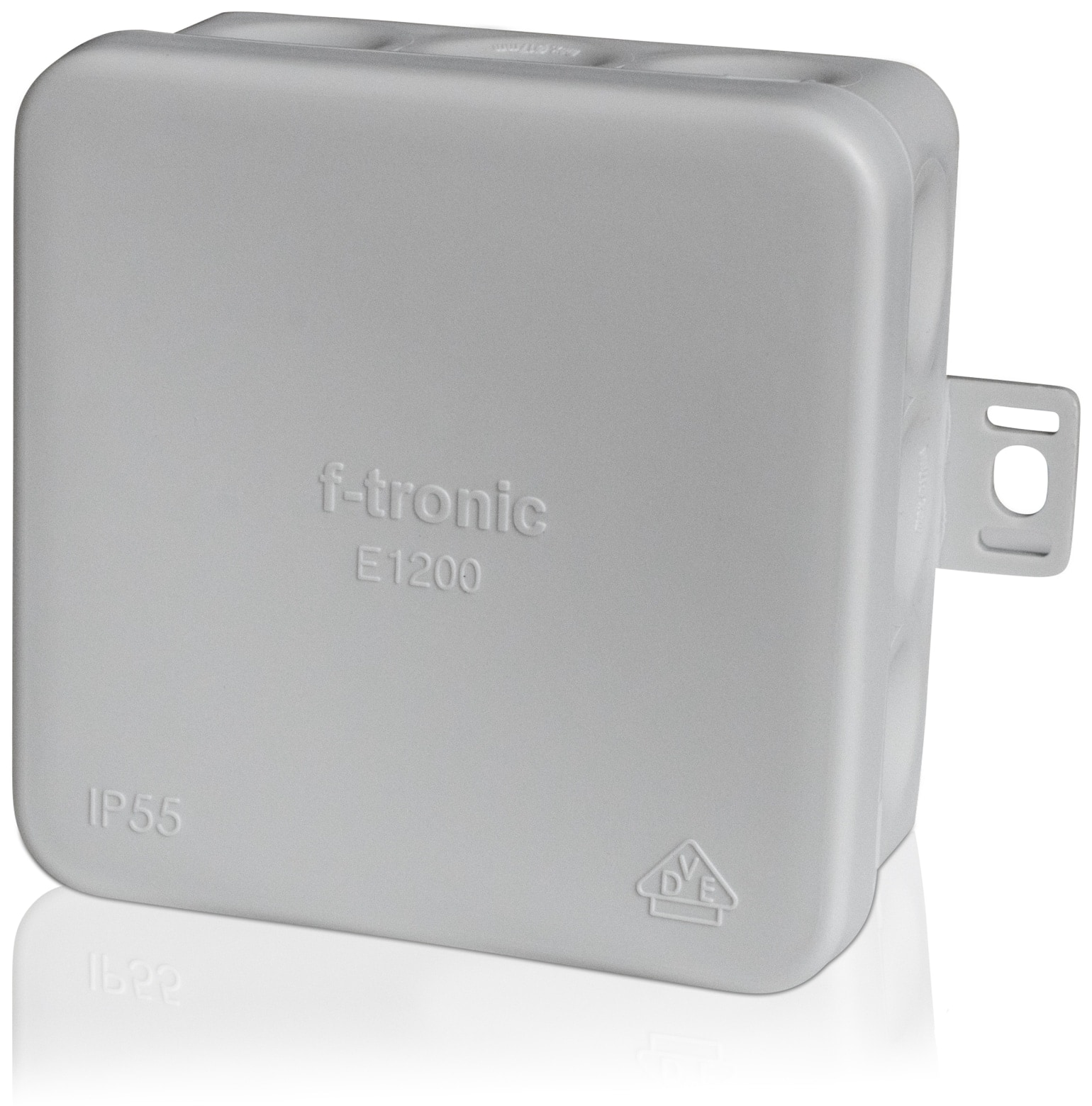 F-TRONIC Abzweigkasten E1200, 80x80x37 mm, grau F-TRONIC Abzweigkasten E1200, 80x80x37 mm, grau