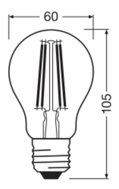 OSRAM LED-Lampe Classic, dimmbar, E27, 5 W, 2700 K, EEK: A, 1055 lm, IP20, warmweiß OSRAM LED-Lampe Classic, dimmbar, E27, 5 W, 2700 K, EEK: A, 1055 lm, IP20, warmweiß