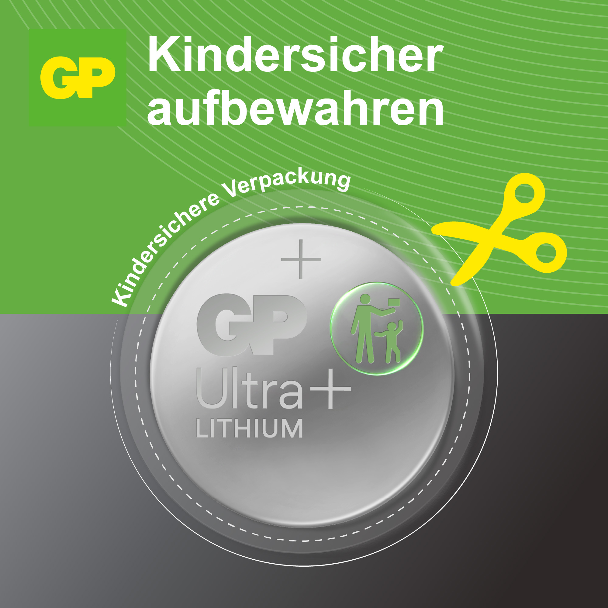 Knopfzelle GP Ultra Plus, CR2450, Lithium, 2 Stück
