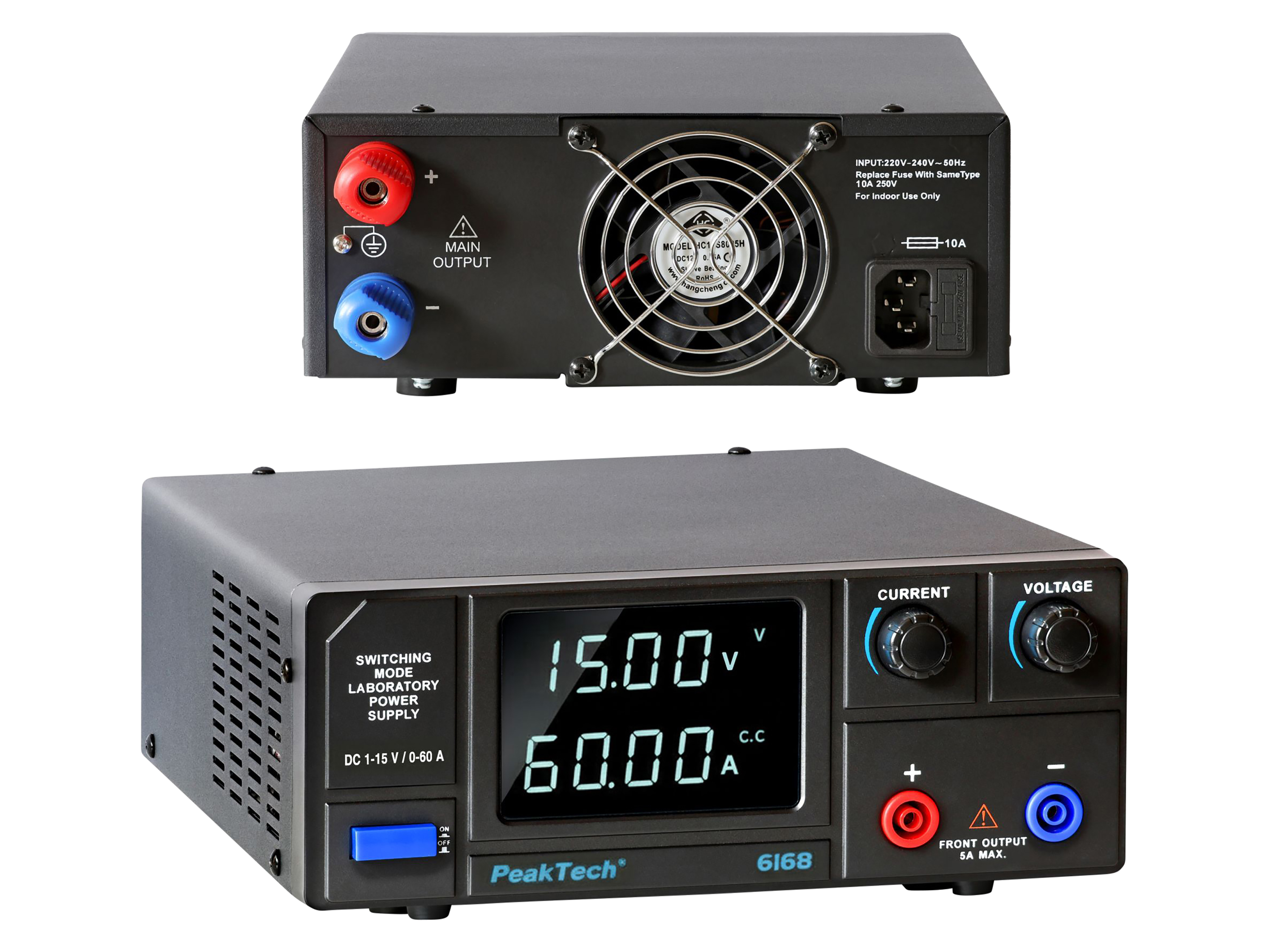 PEAKTECH Labornetzgerät P 6168, 1...15 V, 0...60 A, 900 W