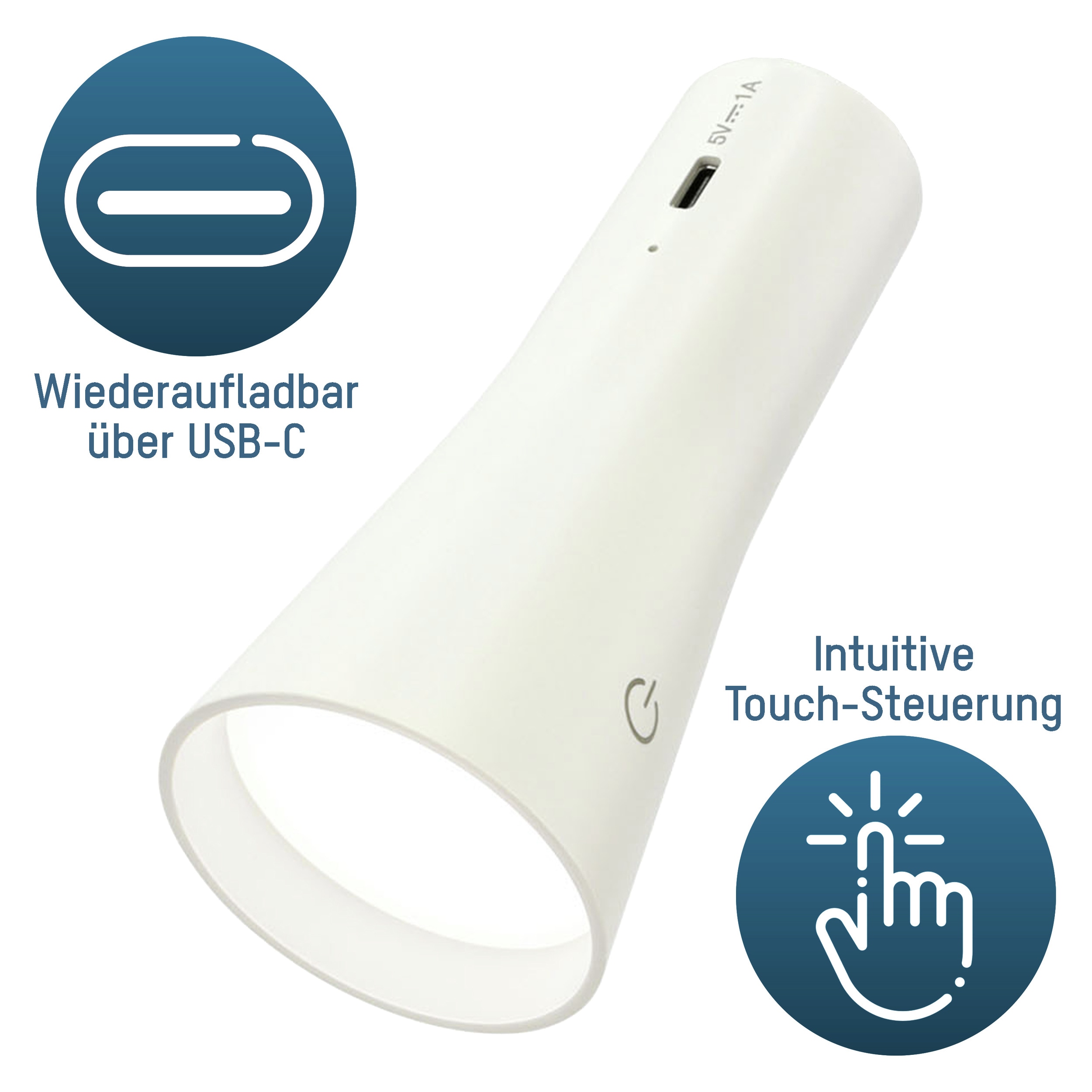 ANSMANN LED-Tischleuchte 3in1, klemmbar, wiederaufladbar, weiß ANSMANN LED-Tischleuchte 3in1, klemmbar, wiederaufladbar, weiß