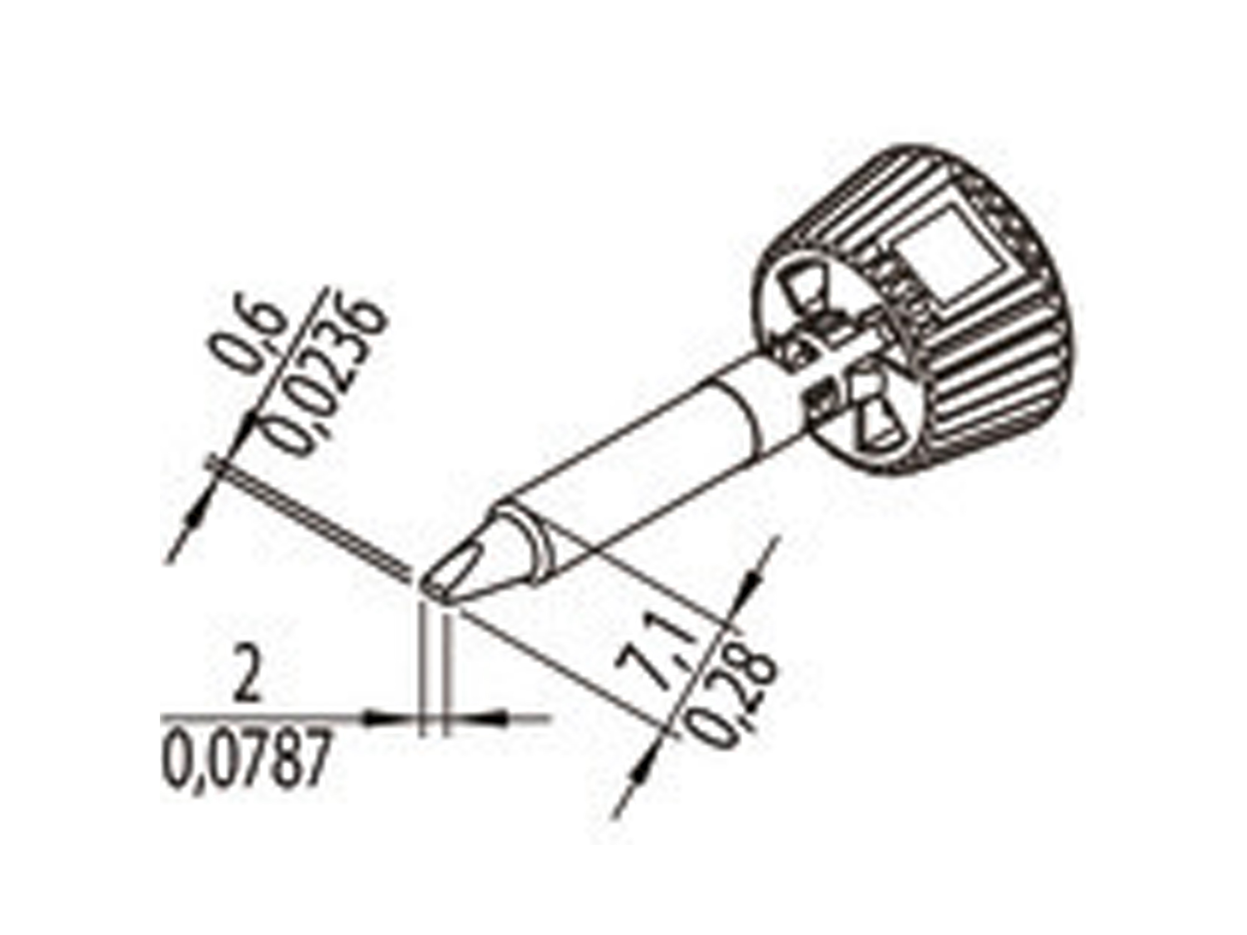 ERSA Lötspitze, 0142CDLF20/SB, meißelförmig, 2,0 mm ERSA Lötspitze, 0142CDLF20/SB, meißelförmig, 2,0 mm