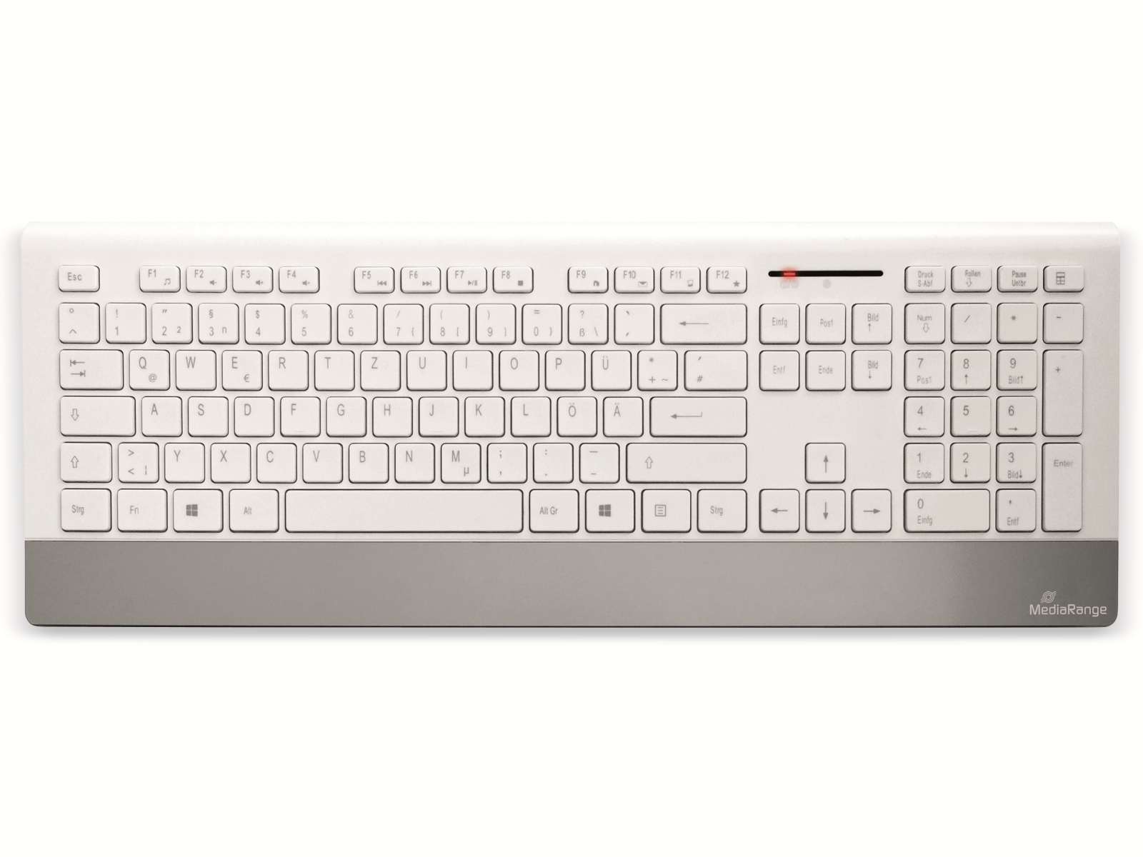 MEDIARANGE Funk-Tastatur- und Maus-Set MROS106, QWERTZ, weiß/silber MEDIARANGE Funk-Tastatur- und Maus-Set MROS106, QWERTZ, weiß/silber