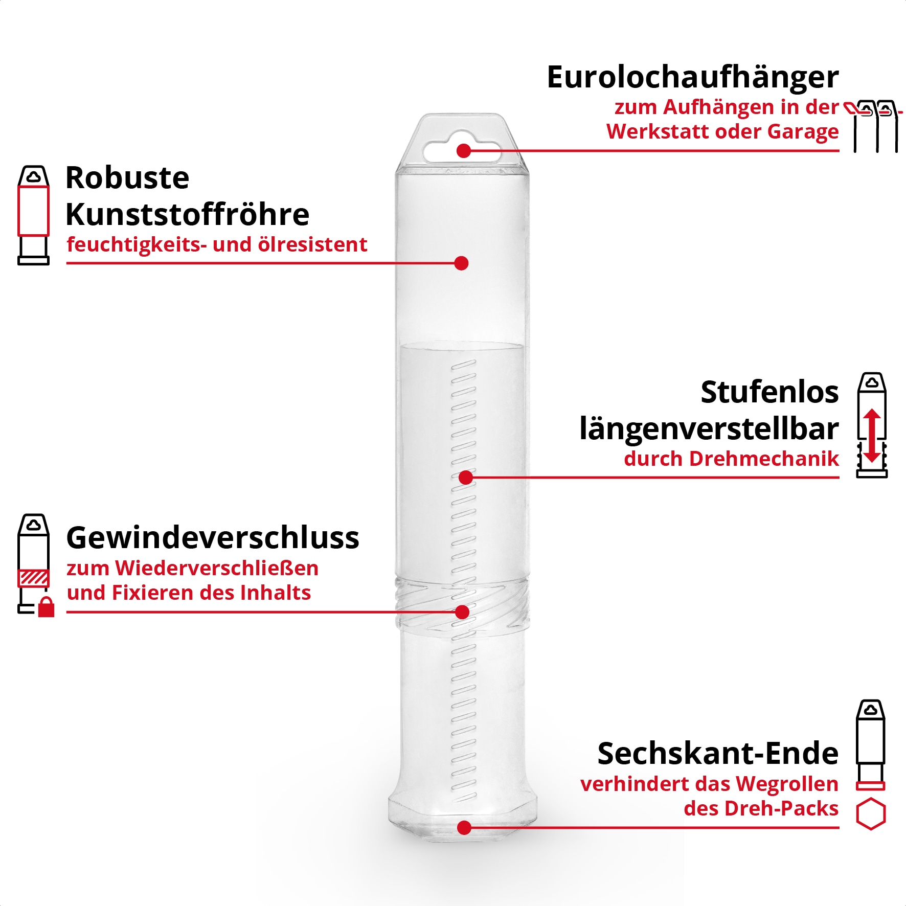 EINHELL SDS-Plus Meißel-Set 247205, 250 mm, 4-teilig