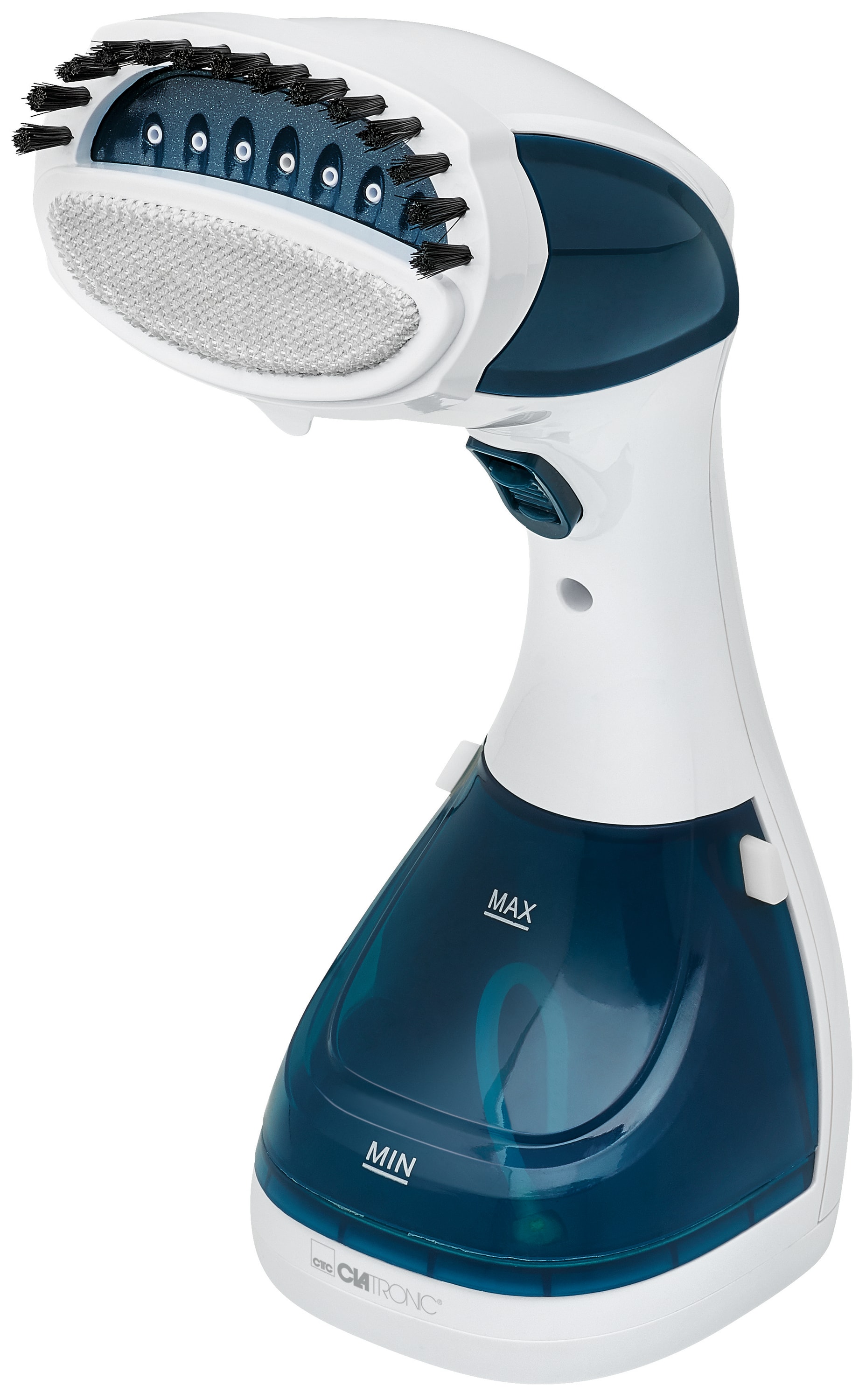 CLATRONIC Dampfglätter DB 3717, inkl. Bürsten- und Flusenaufsatz, 1100 W, weiß/blau CLATRONIC Dampfglätter DB 3717, inkl. Bürsten- und Flusenaufsatz, 1100 W, weiß/blau