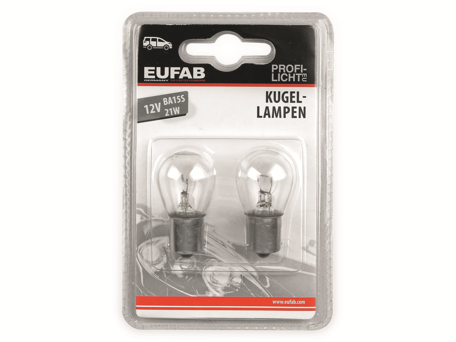 EUFAB KFZ-Glühlampe 12 V, 21 W, BA15S 2 Stück EUFAB KFZ-Glühlampe 12 V, 21 W, BA15S 2 Stück