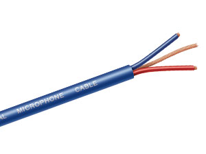 Mikrofonkabel, 2-polig, blau, 50 m Mikrofonkabel, 2-polig, blau, 50 m