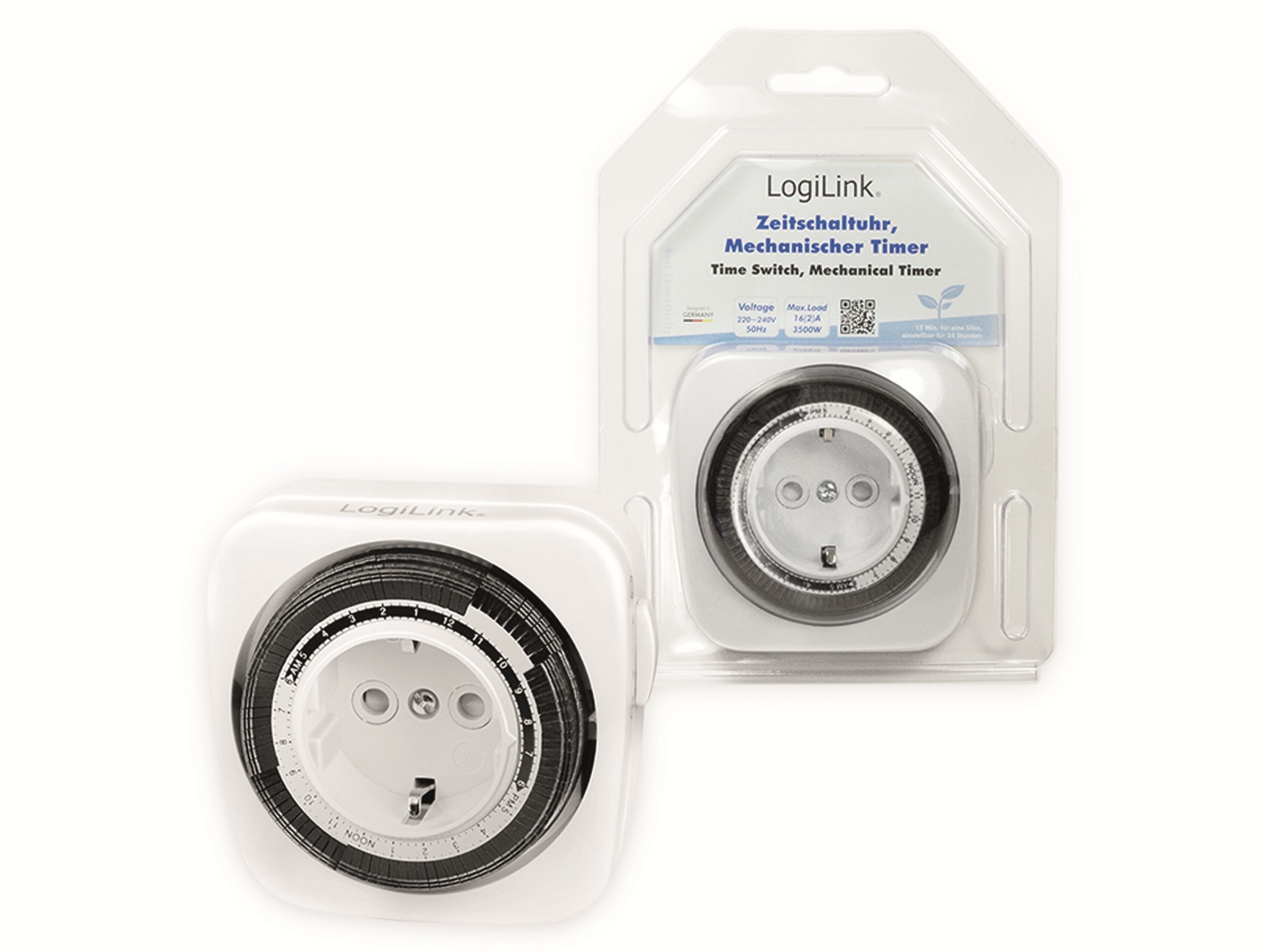 LOGILINK Zeitschaltuhr analog, 24 Stunden, Innenbereich LOGILINK Zeitschaltuhr analog, 24 Stunden, Innenbereich