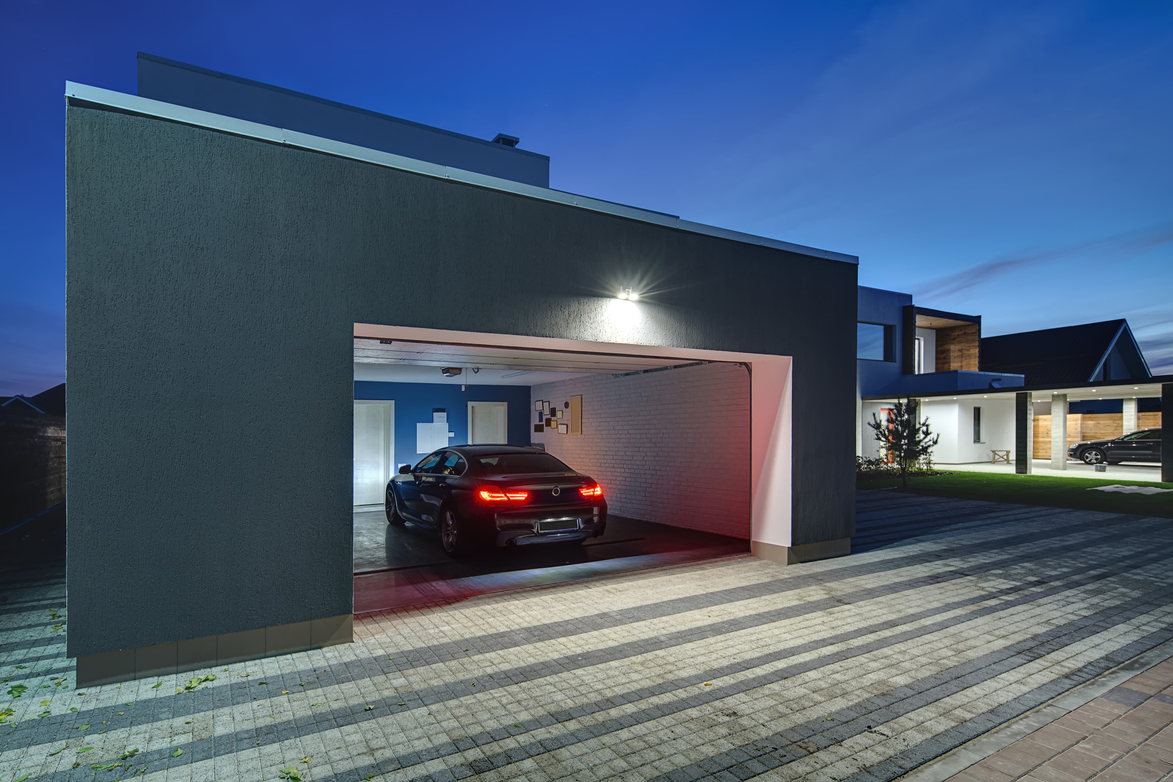 BLULAXA LED-Fluter mit Bewegungsmelder, EEK: F, 10W, 800lm, 4000K, schwarz