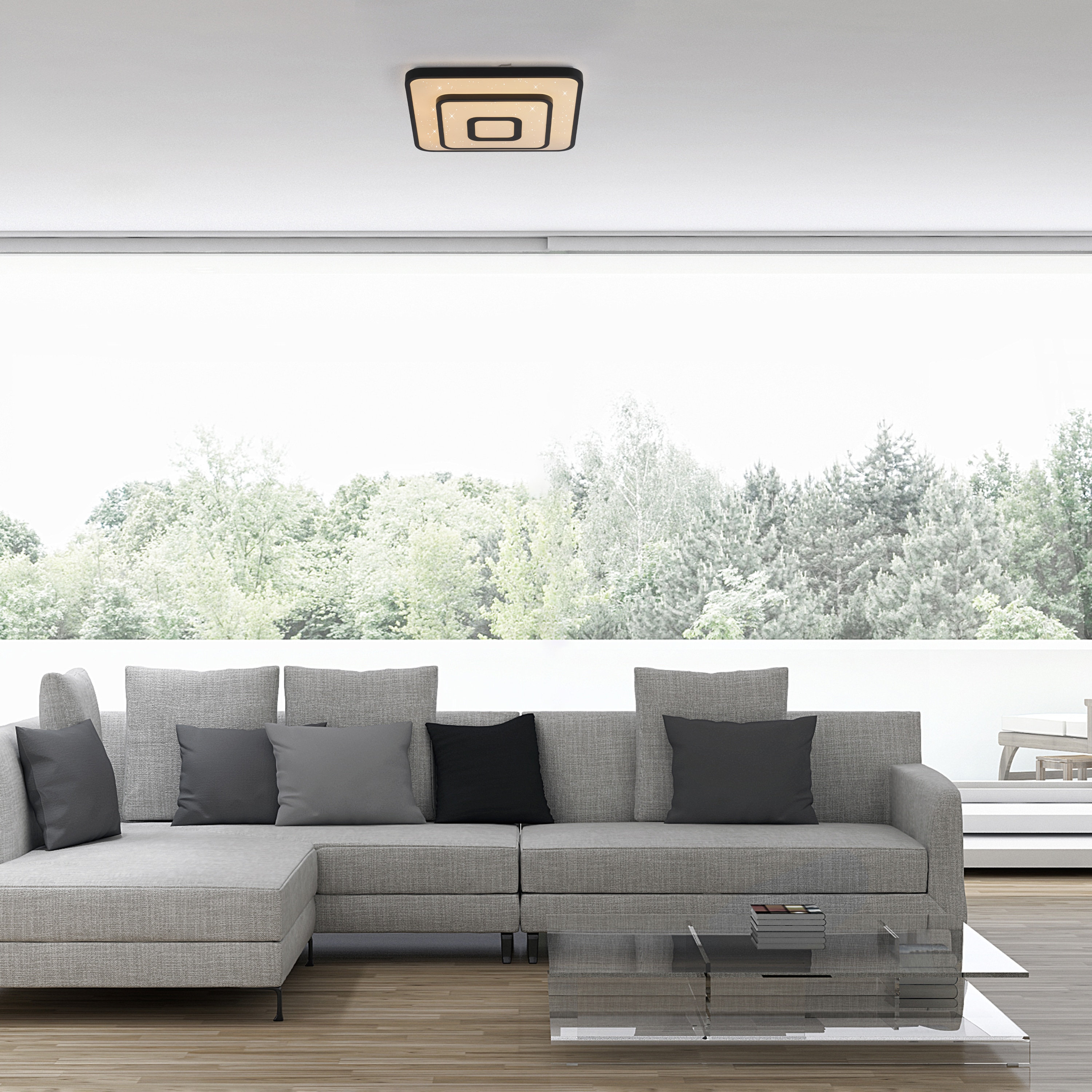 JUST LIGHT LED-Deckenleuchte 15455-18, 17W, 3000K, 1900lm, warmewiß, IP20, schwarz JUST LIGHT LED-Deckenleuchte 15455-18, 17W, 3000K, 1900lm, warmewiß, IP20, schwarz