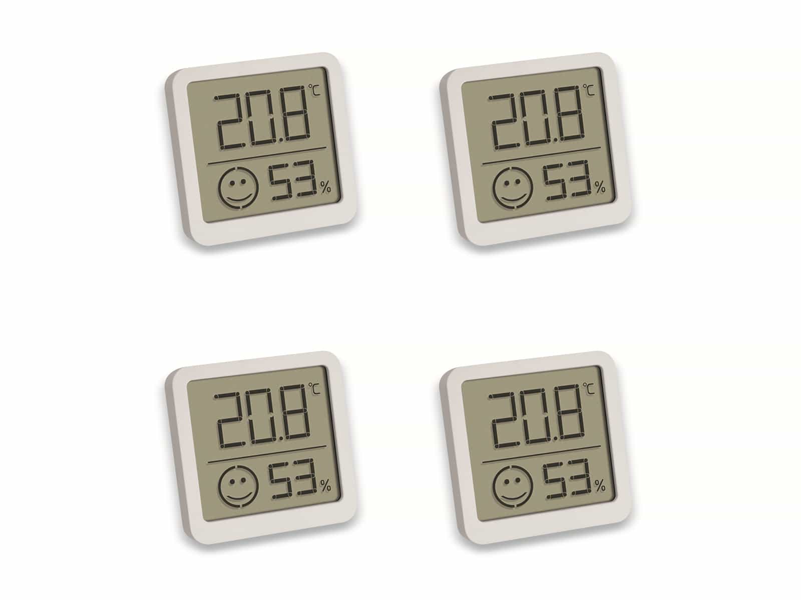 TFA Digitales Thermo-Hygrometer 30.5053.02.04, 4 Stück, weiß TFA Digitales Thermo-Hygrometer 30.5053.02.04, 4 Stück, weiß