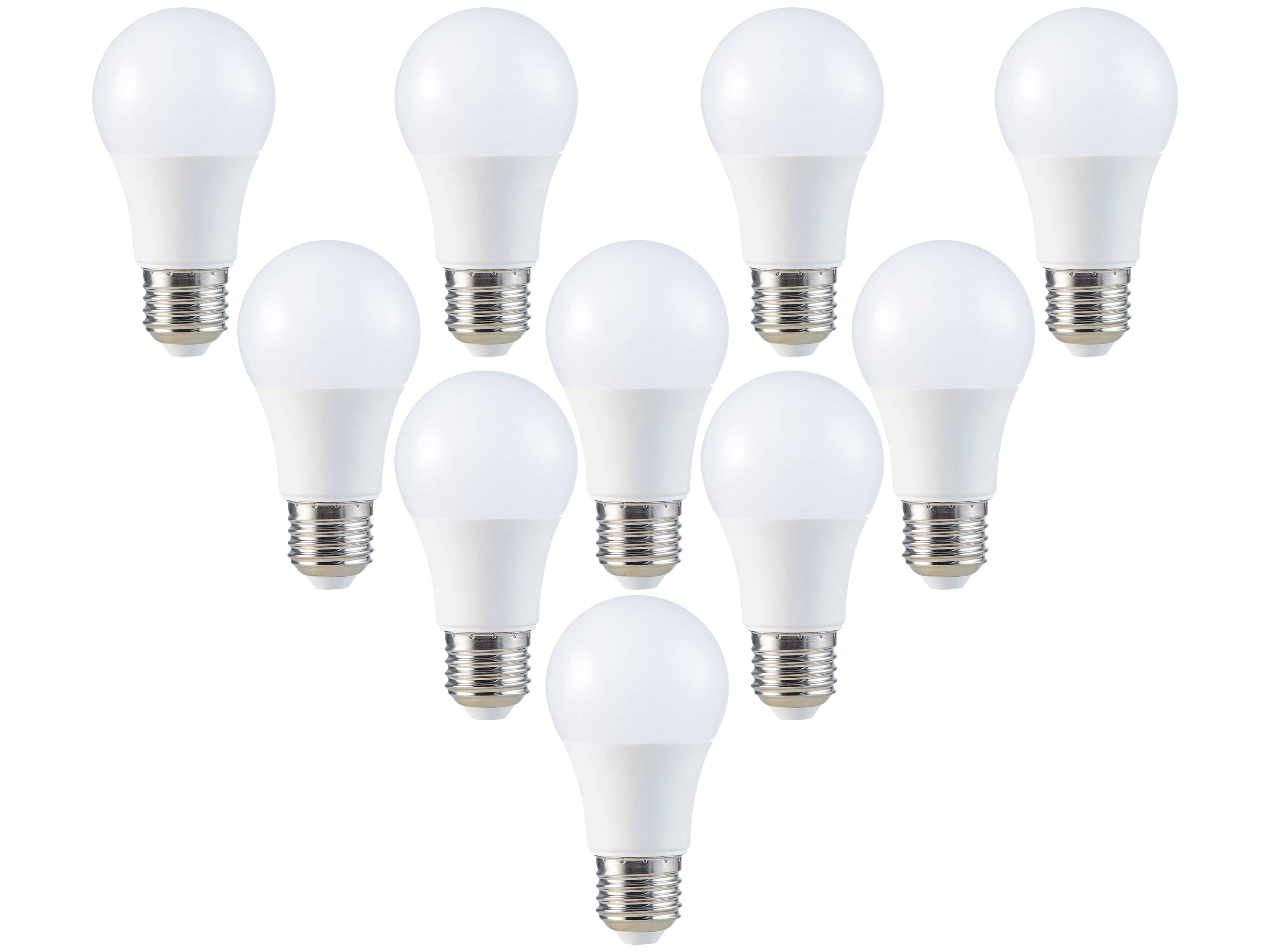 V-TAC LED-Lampe VT-2099, E27, EEK: F, 8,5 W, 806 lm, 3000 K, 10 Stück V-TAC LED-Lampe VT-2099, E27, EEK: F, 8,5 W, 806 lm, 3000 K, 10 Stück