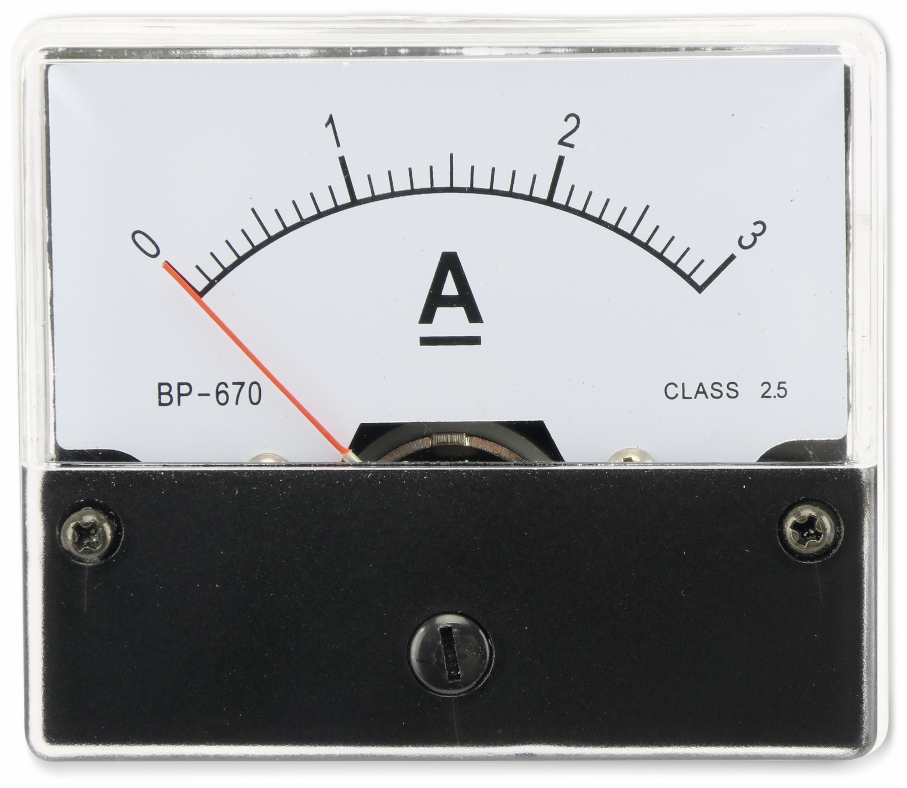 Drehspul-Einbauinstrument, 0...3 A- Drehspul-Einbauinstrument, 0...3 A-