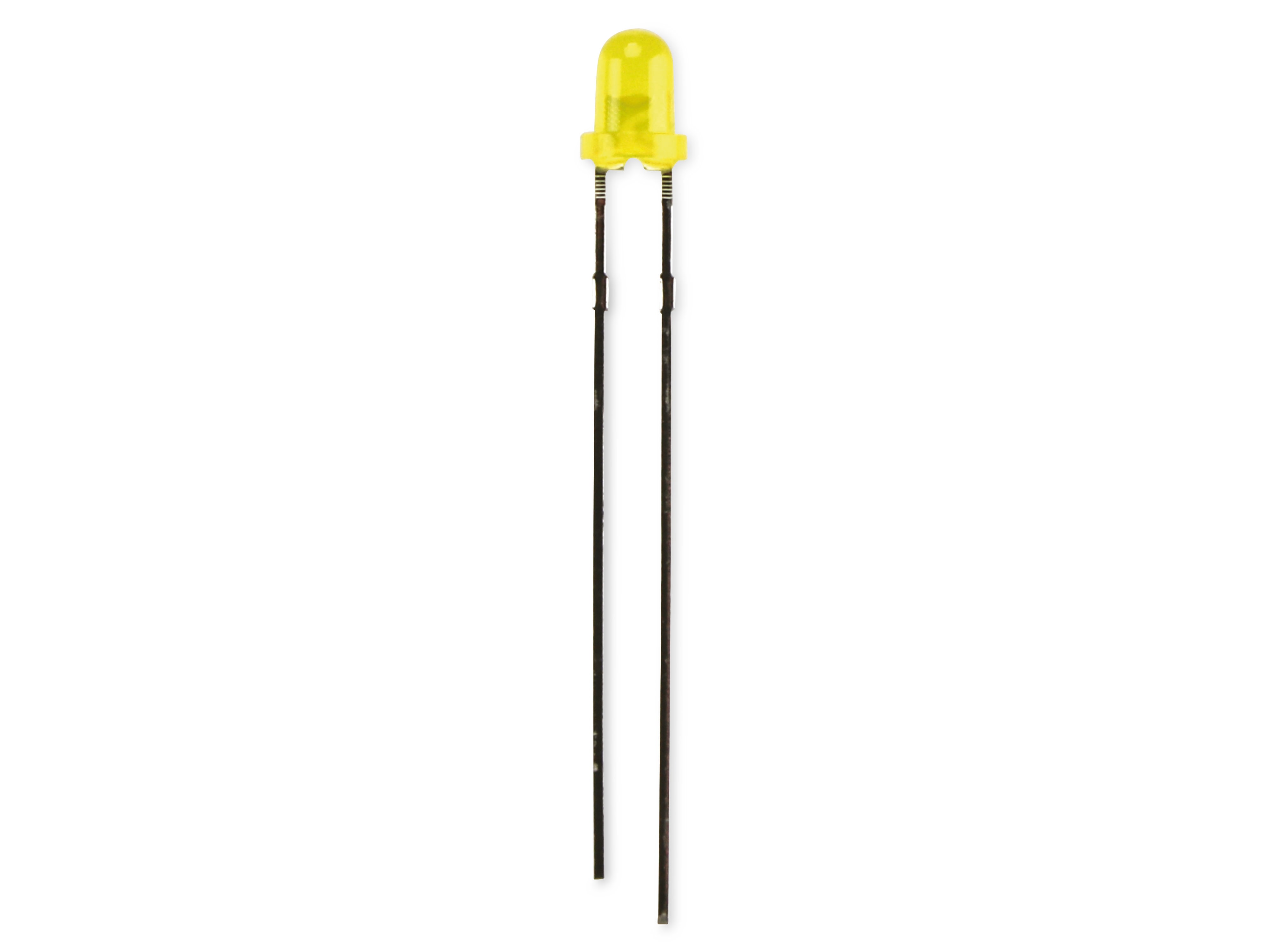 KINGBRIGHT LED, L-1154YD, Gelb, 3 mm (T-1), 588 nm, 15 mcd, 60°, Rund KINGBRIGHT LED, L-1154YD, Gelb, 3 mm (T-1), 588 nm, 15 mcd, 60°, Rund